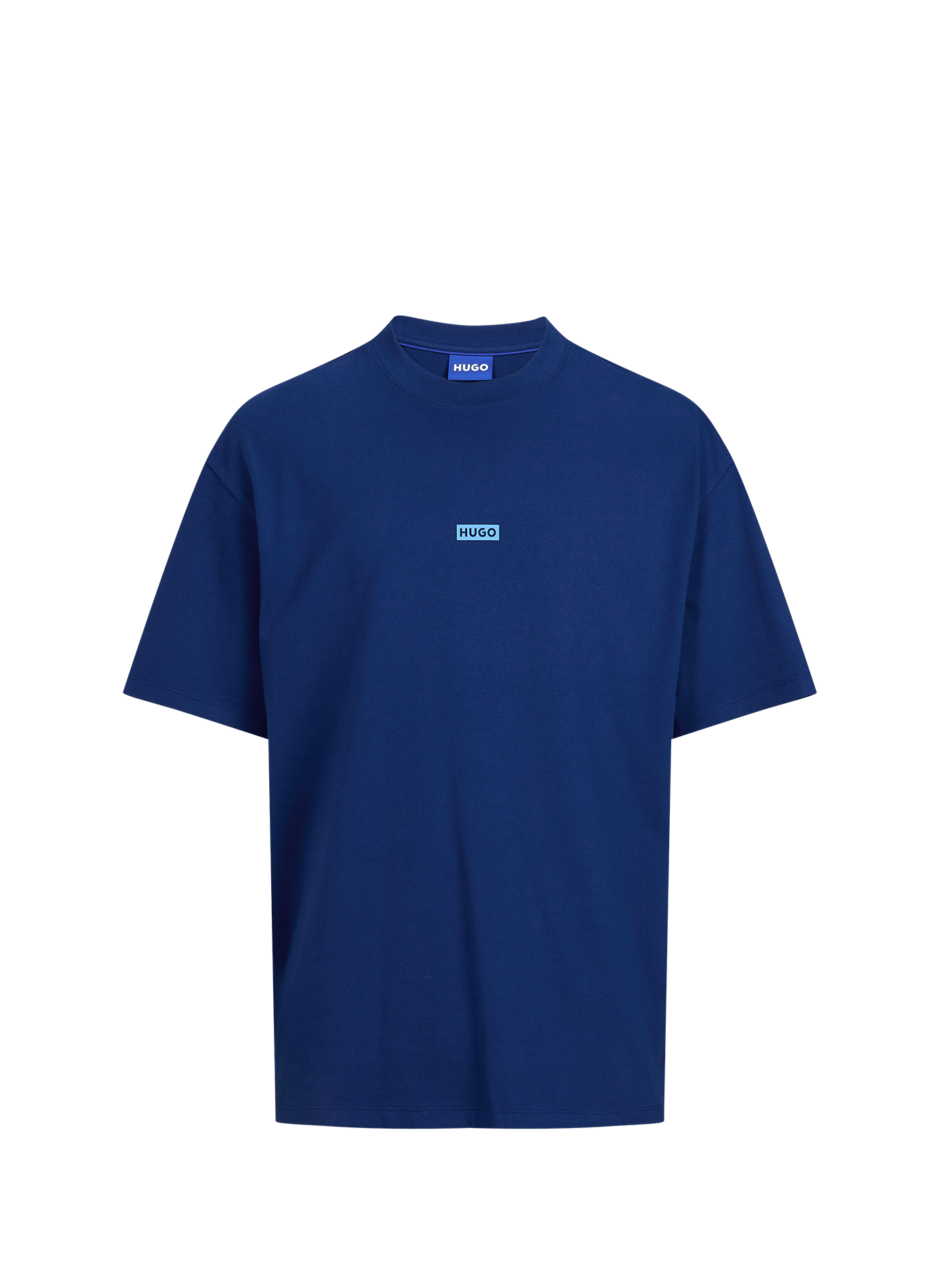 Short-sleeve printed cotton T-shirt  HUGO BLUE Blue