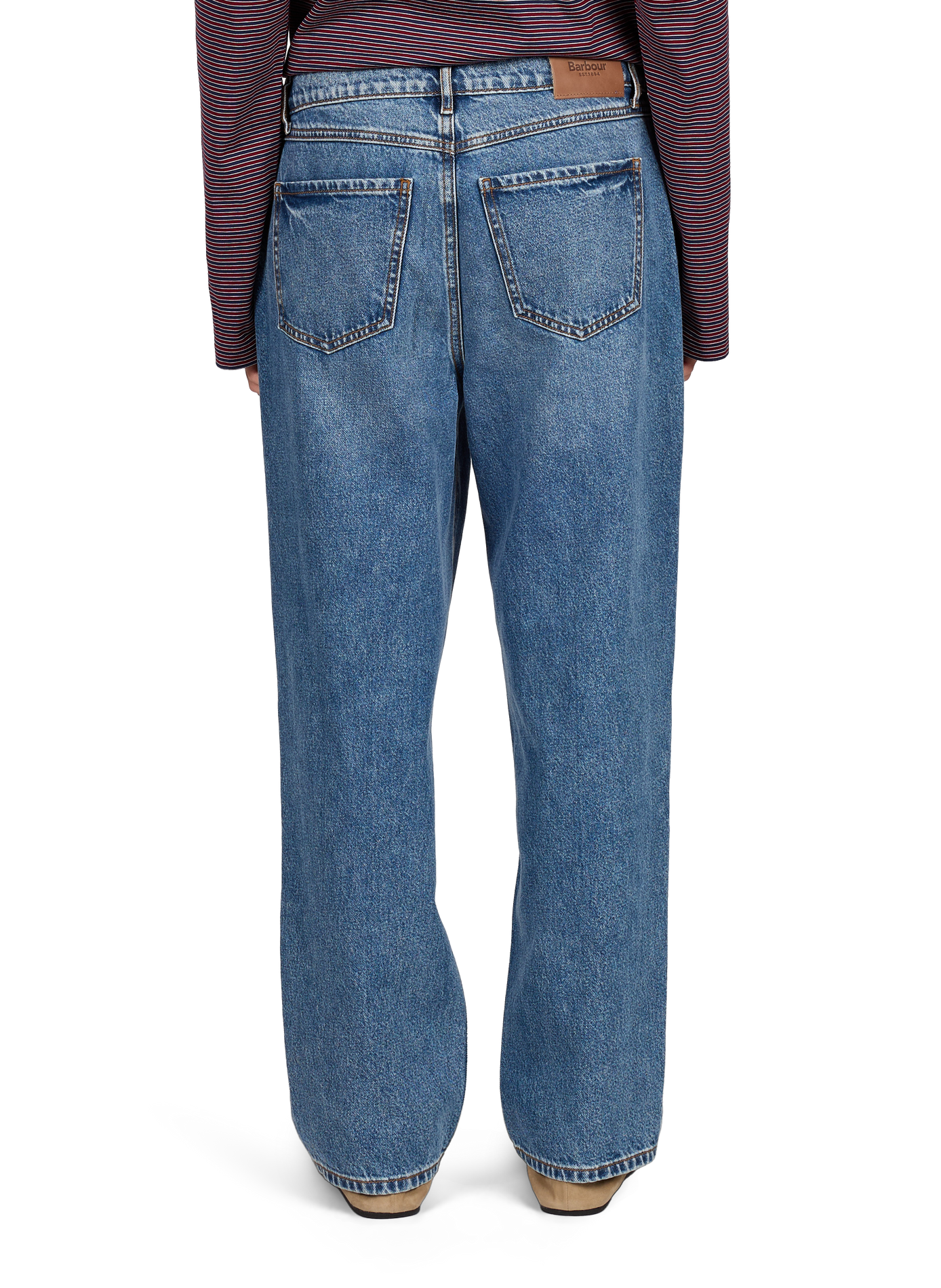 Straight leg cotton jeans BARBOUR Blue