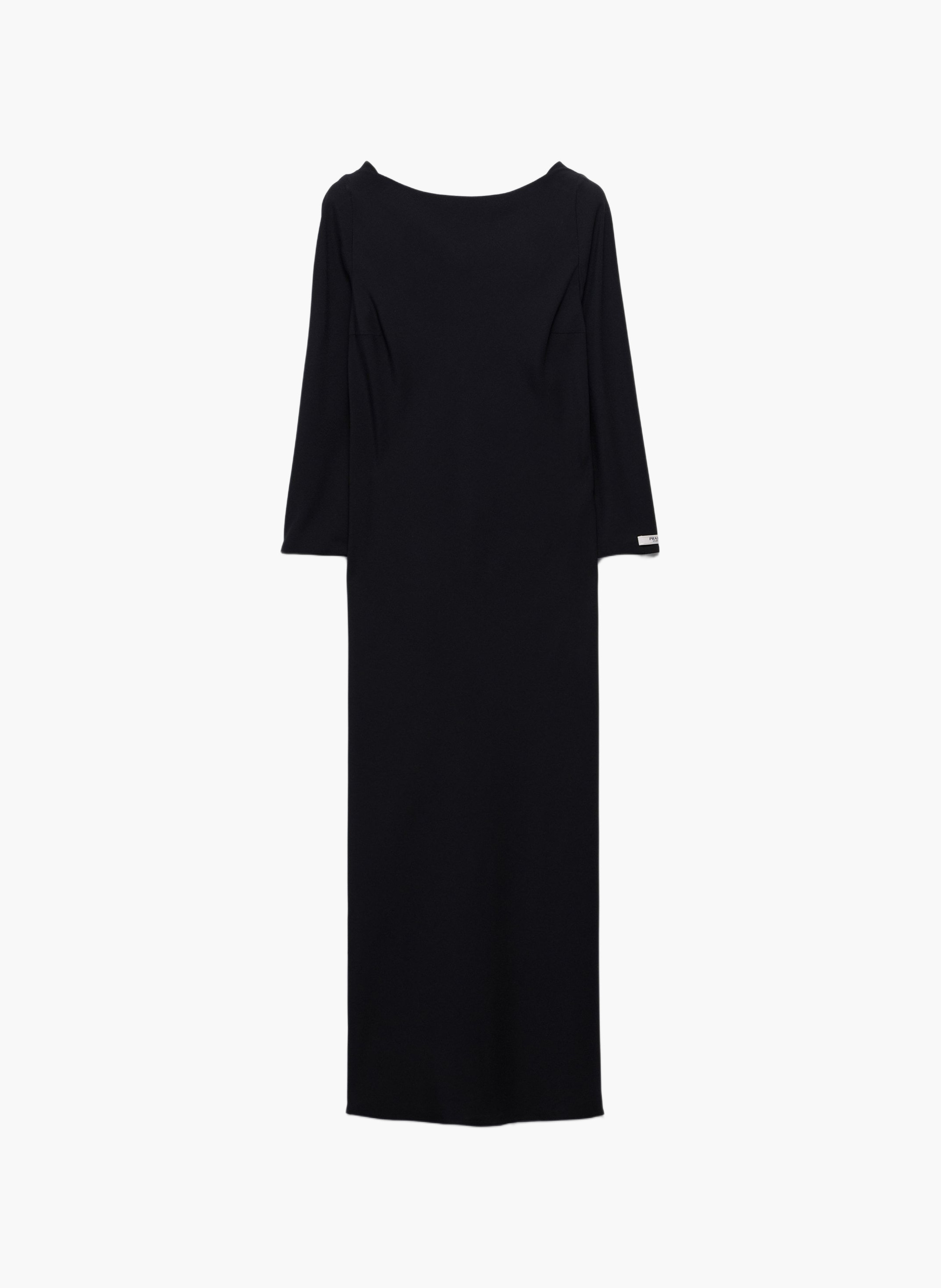 Robe en soie sablée PRADA Noir