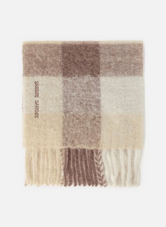 Wool and alpaca scarf Beige by SAMSOE SAMSOE SAMSOE SAMSOE Wool and alpaca scarf Beige