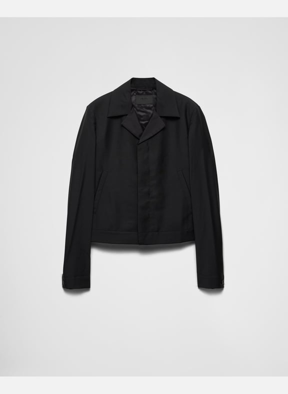 Veste en laine mélangée Noir by PRADA PRADA Veste en laine mélangée Noir