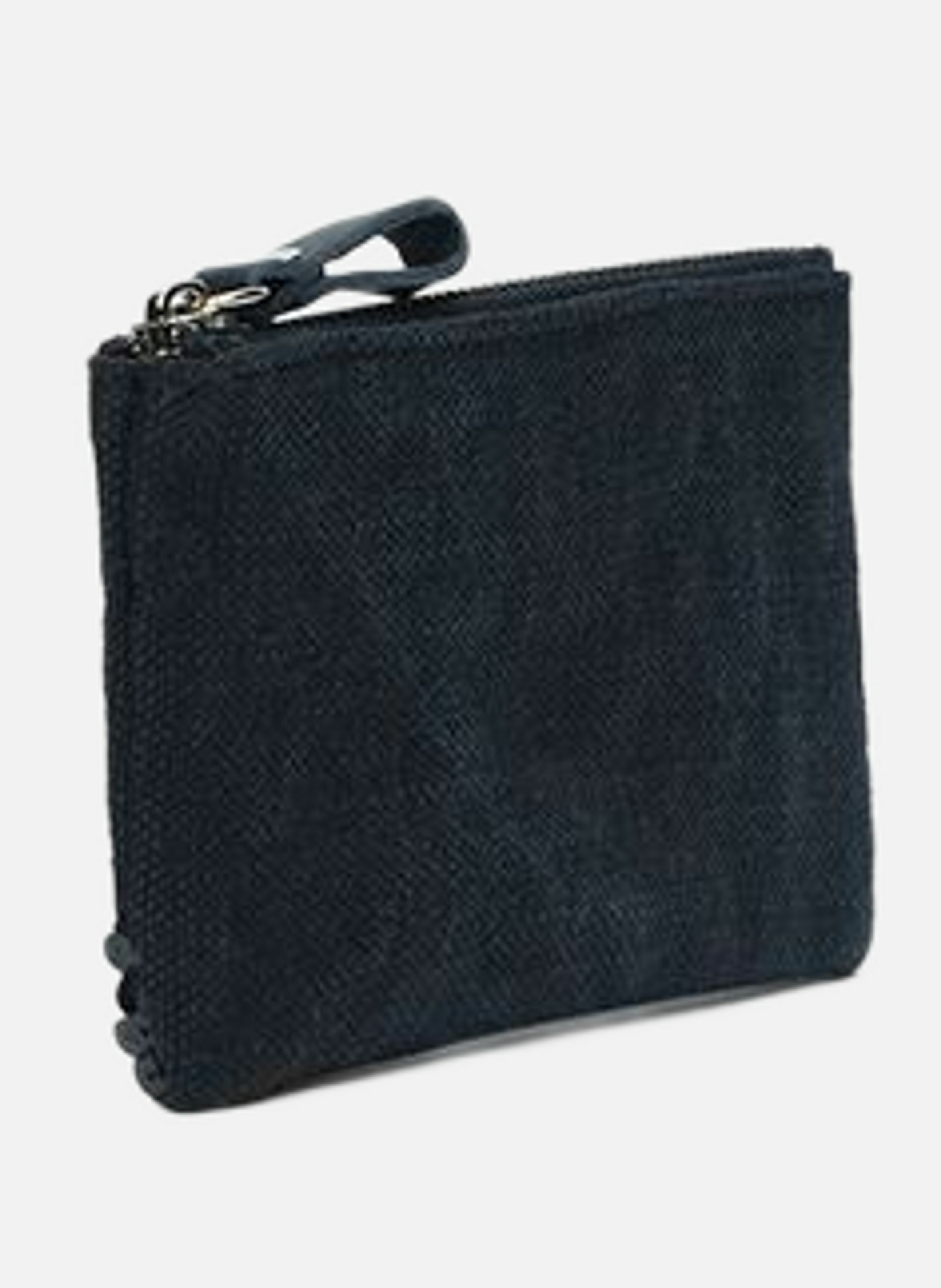 Petite Pochette Zippée En Lin VANESSA BRUNO Noir