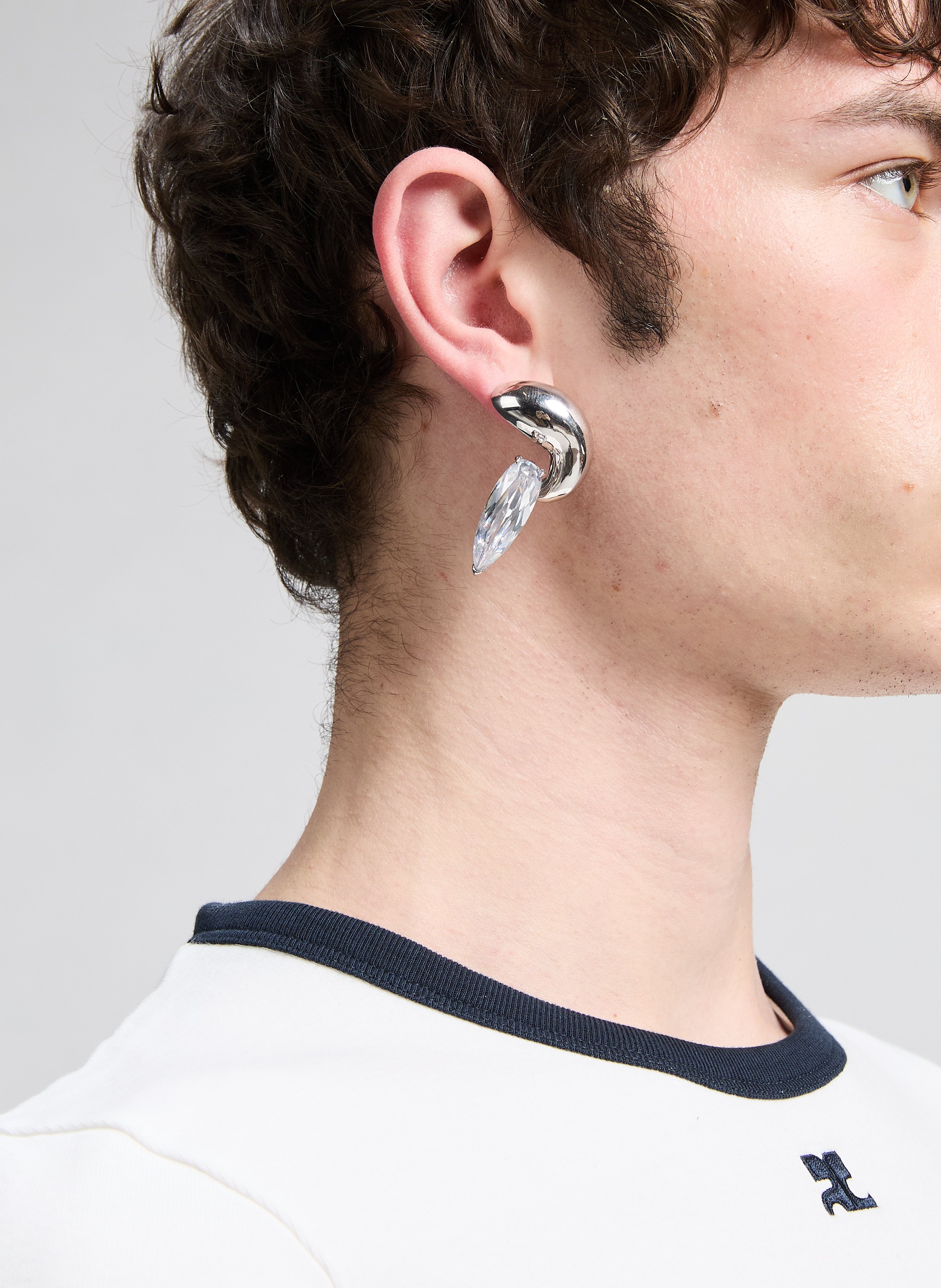 Oorbel en earcuff Blown Sharp Alien ALAN CROCETTI Zilver