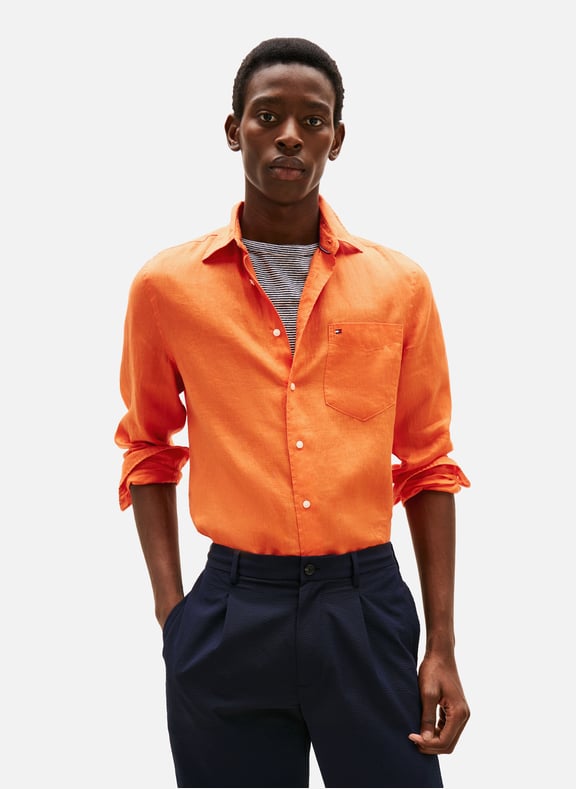 Cotton shirt Orange by TOMMY HILFIGER TOMMY HILFIGER Cotton shirt Orange