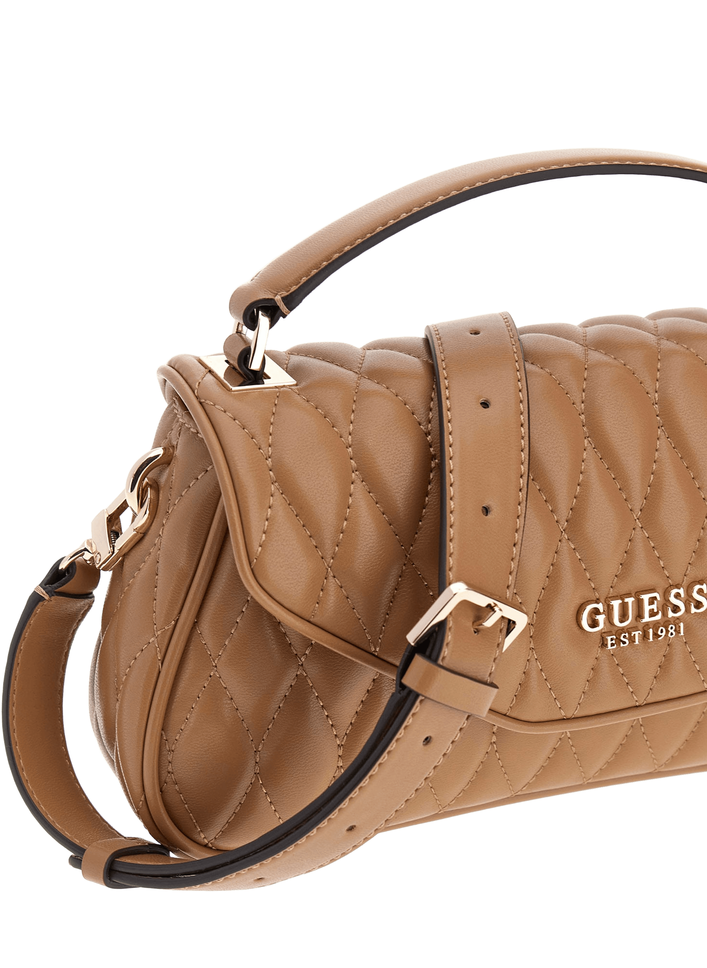 Sac à main Valla surpiqué GUESS Beige