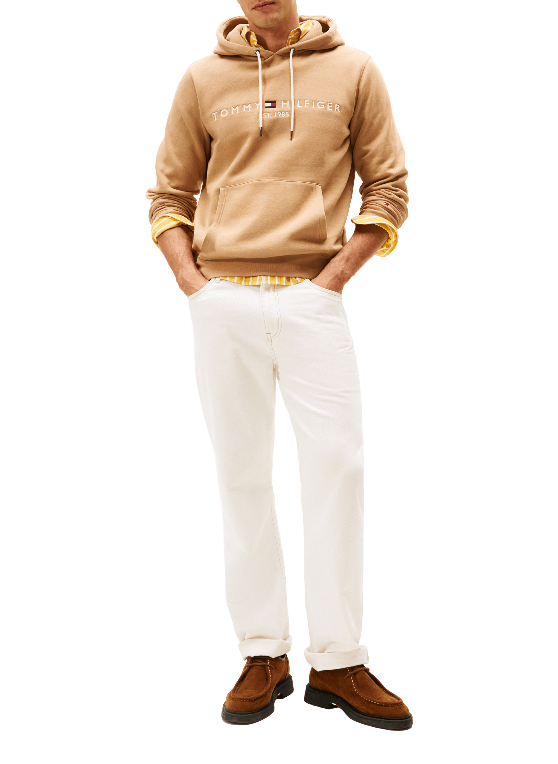 Cotton hoodie TOMMY HILFIGER Brown