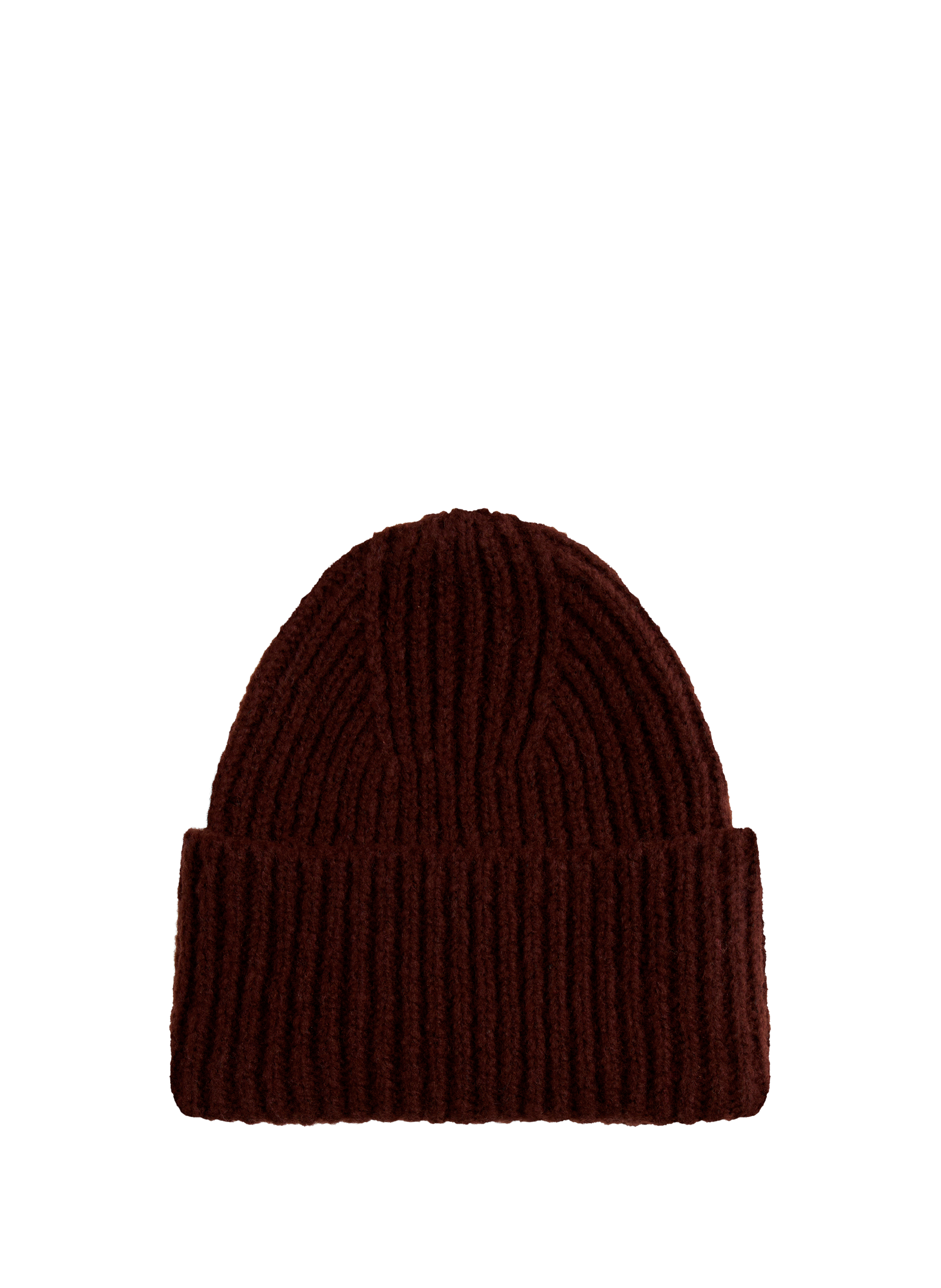Wool blend knitted hat TOMMY HILFIGER Brown