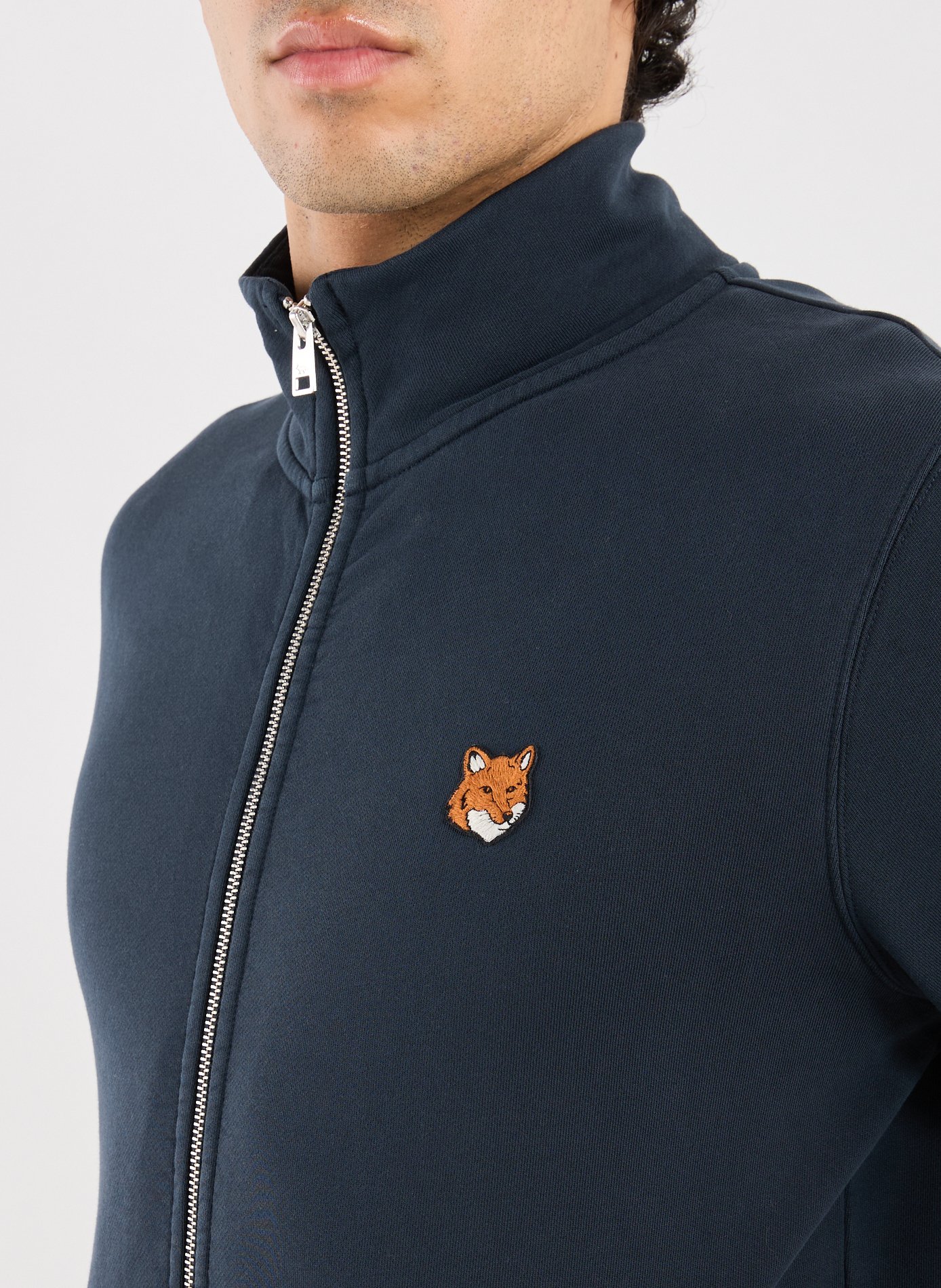 Zippered Vest DOUBLE BOLD FOX HEAD MAISON KITSUNÉ Blue