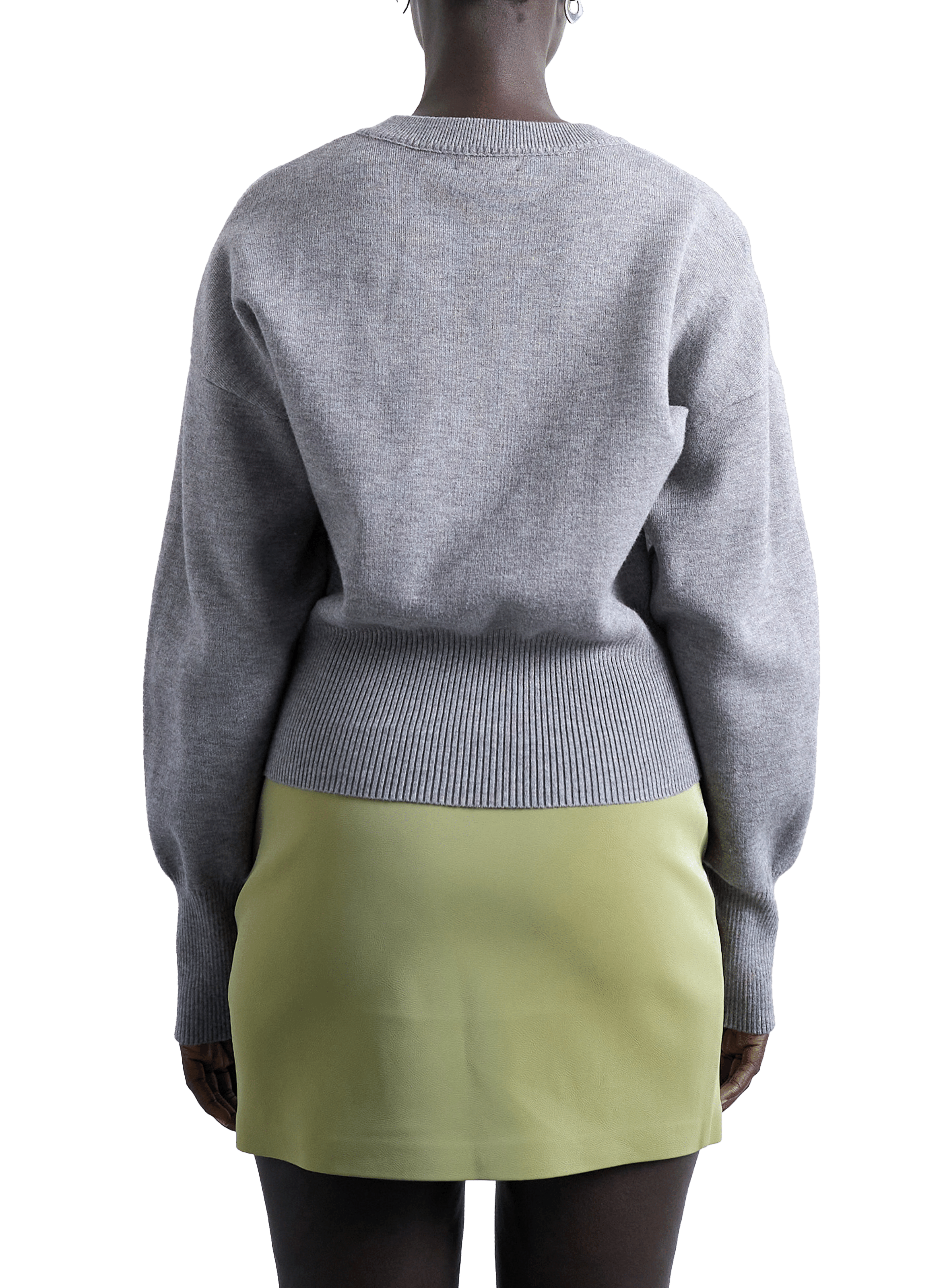 Pull ample en coton mélangé TOPSHOP Gris