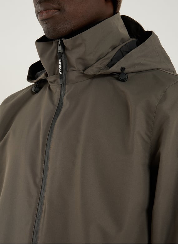 Parka unie à capuche amovible | Kaki by ECOALF Parka unie à capuche amovible Kaki