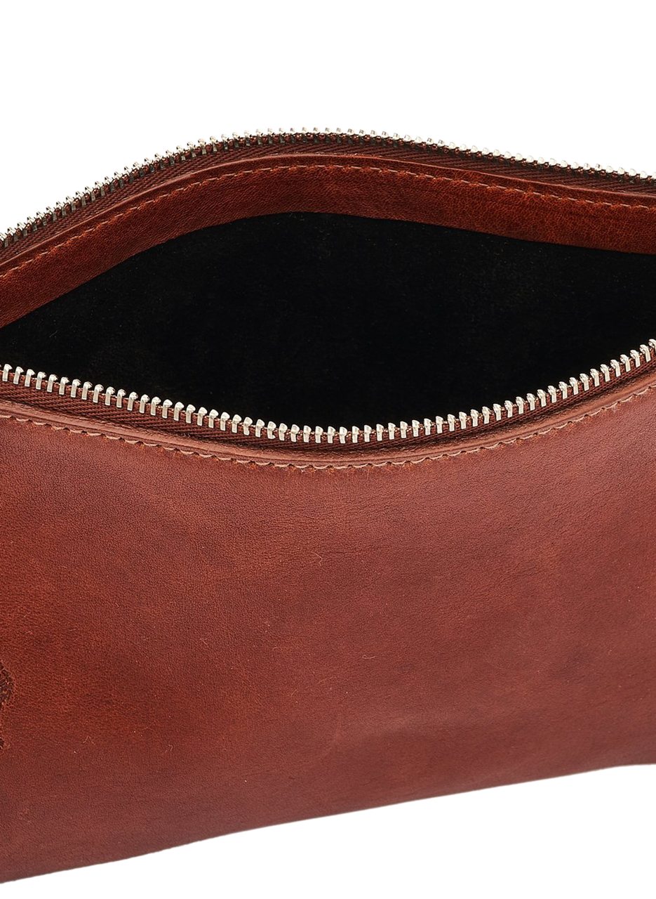 Sac banane en cuir de vachette IL BISONTE Marron