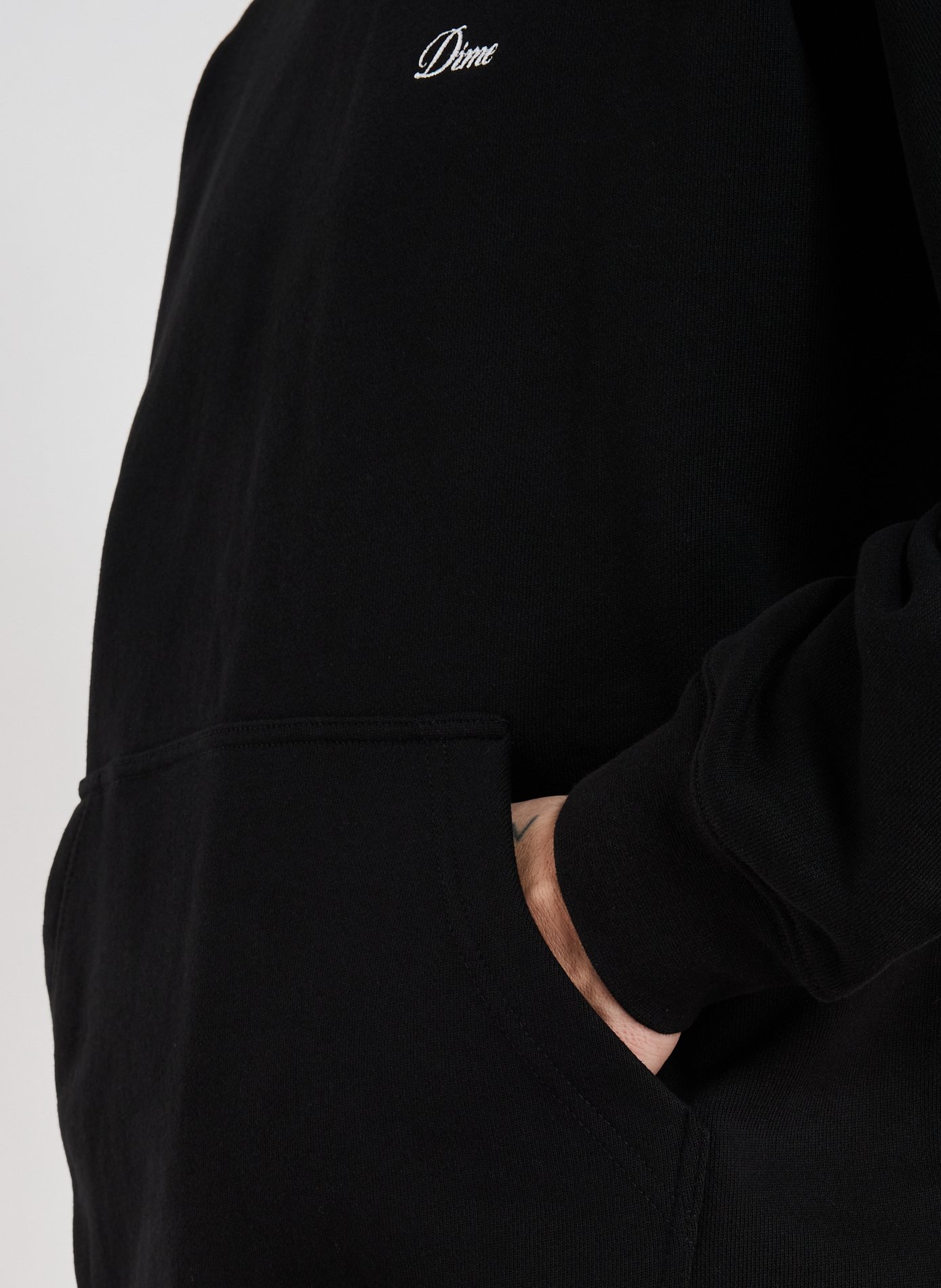 Hoodie à glissière en coton mélangé DIME Noir