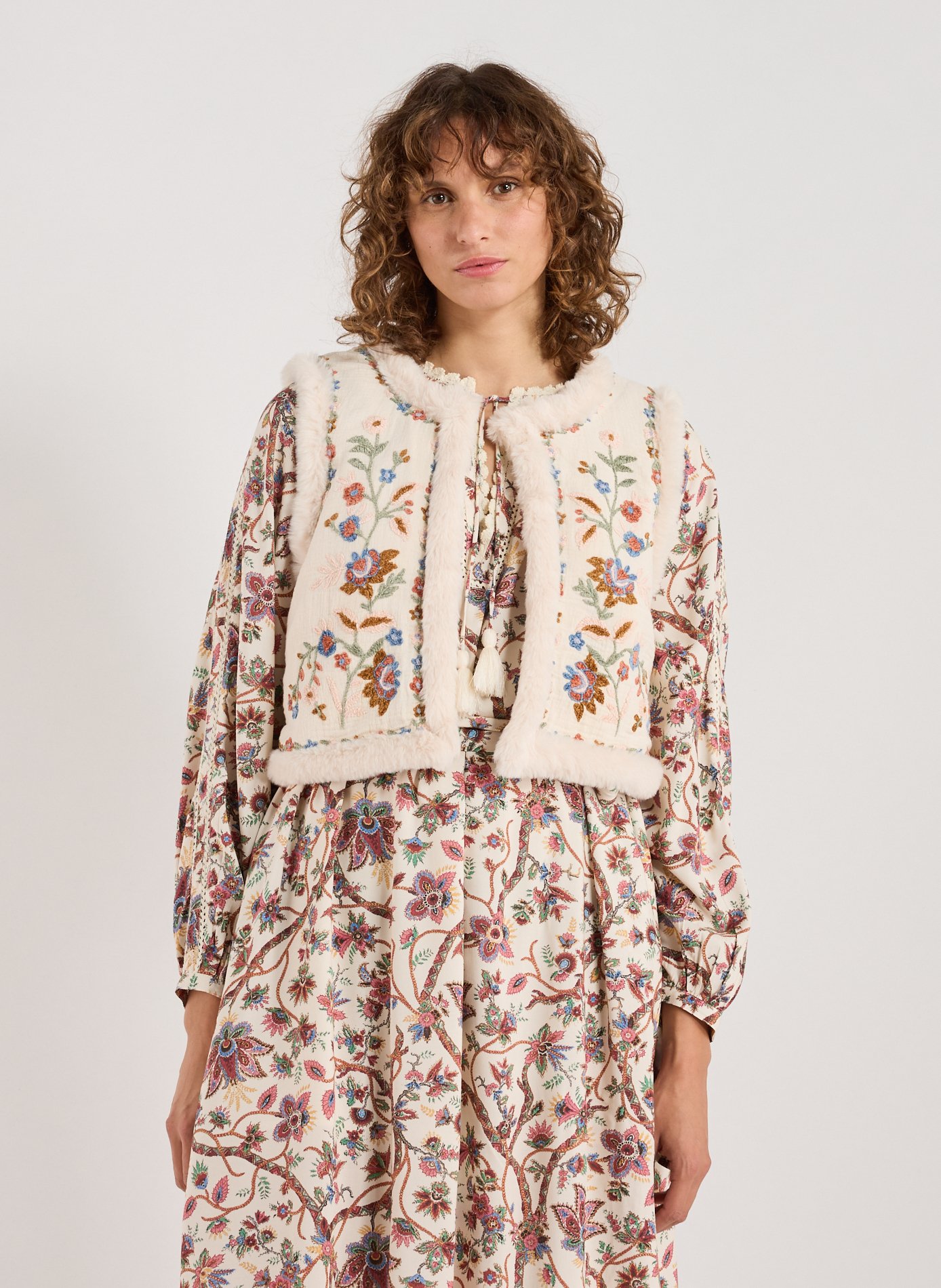 LOUISE MISHA Reversible gilet White