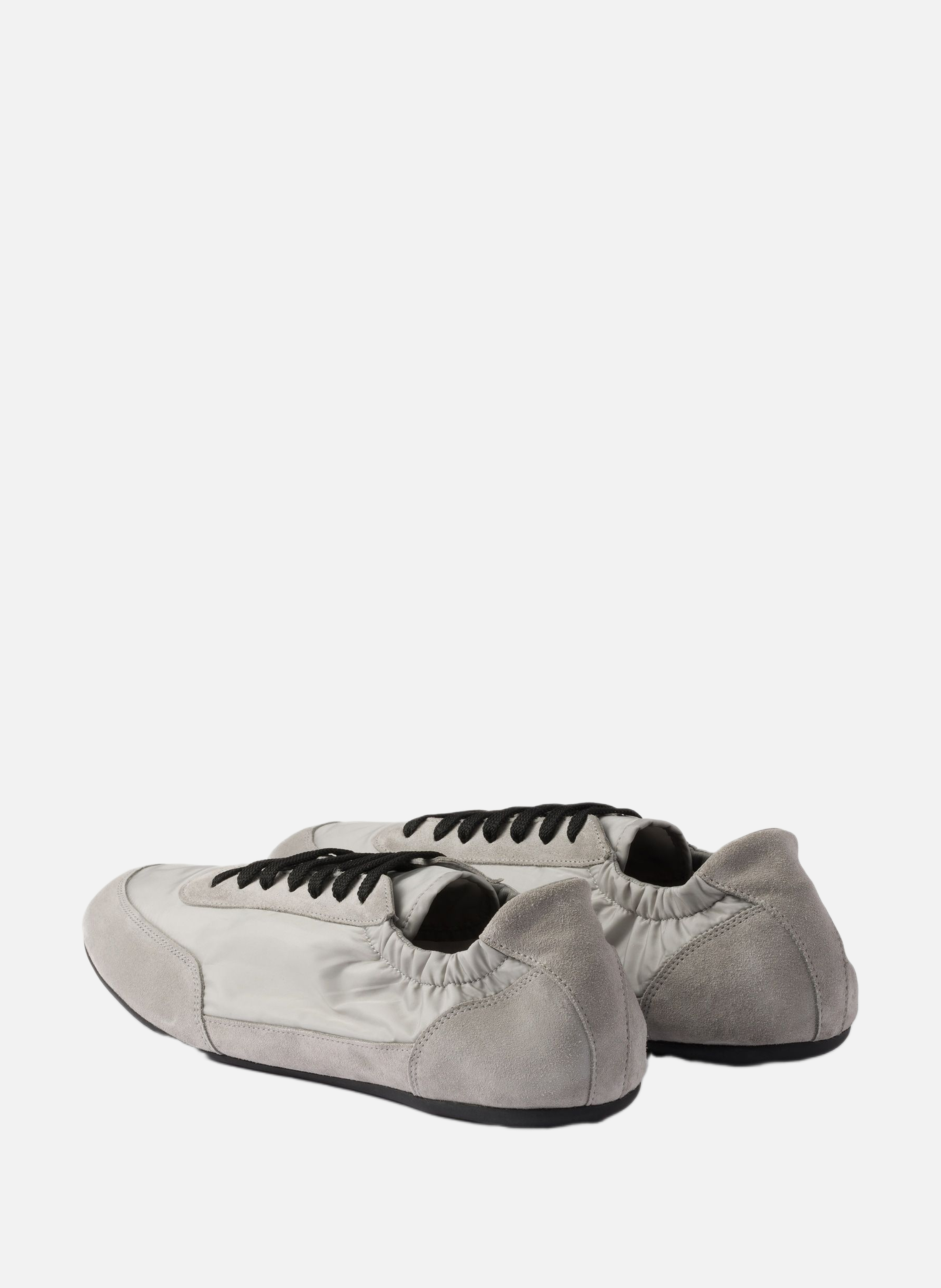 Sneakers élastiques collapse en re-nylon et veau v PRADA Gris