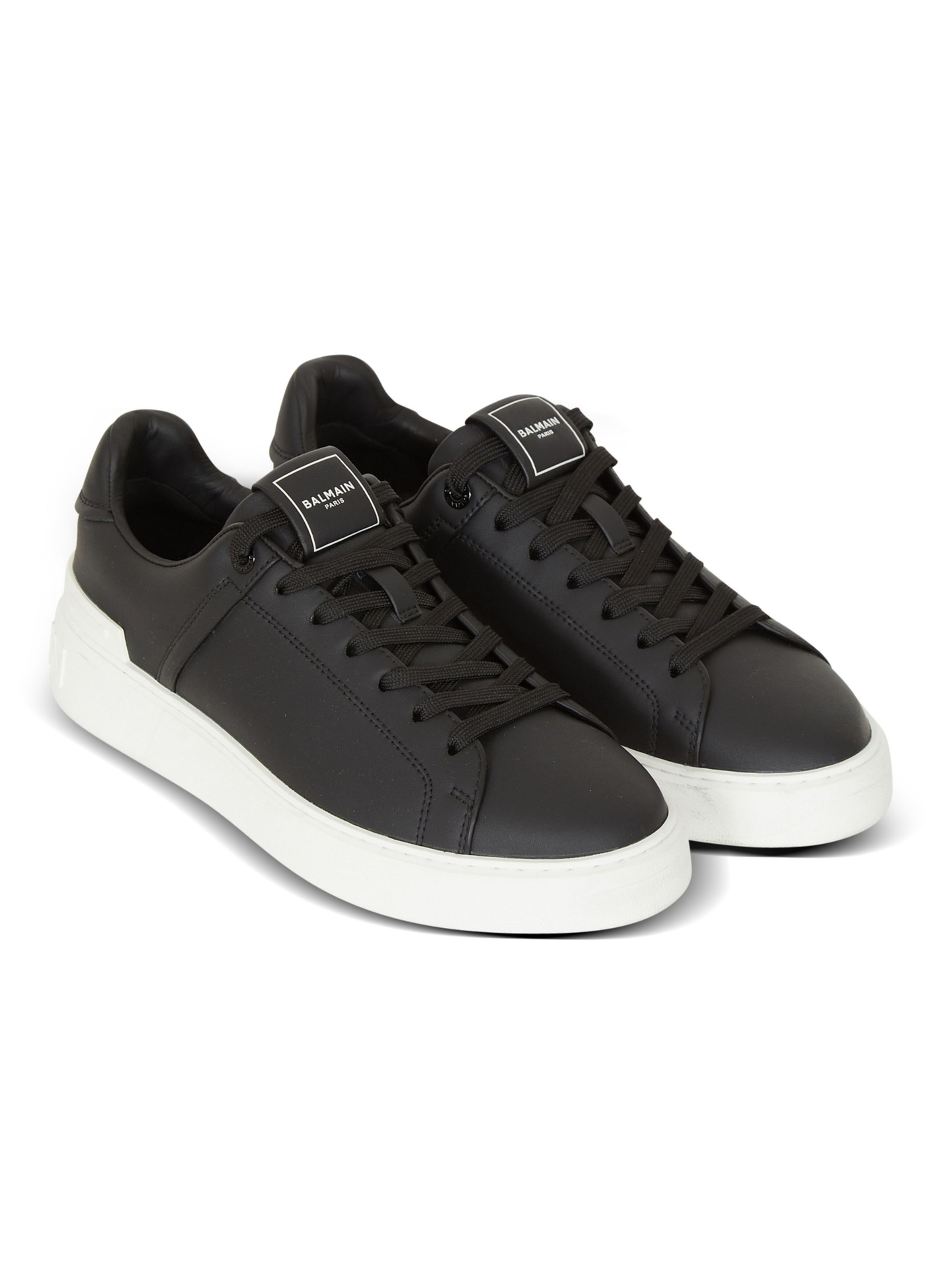 Baskets b-court en cuir de veau BALMAIN Noir