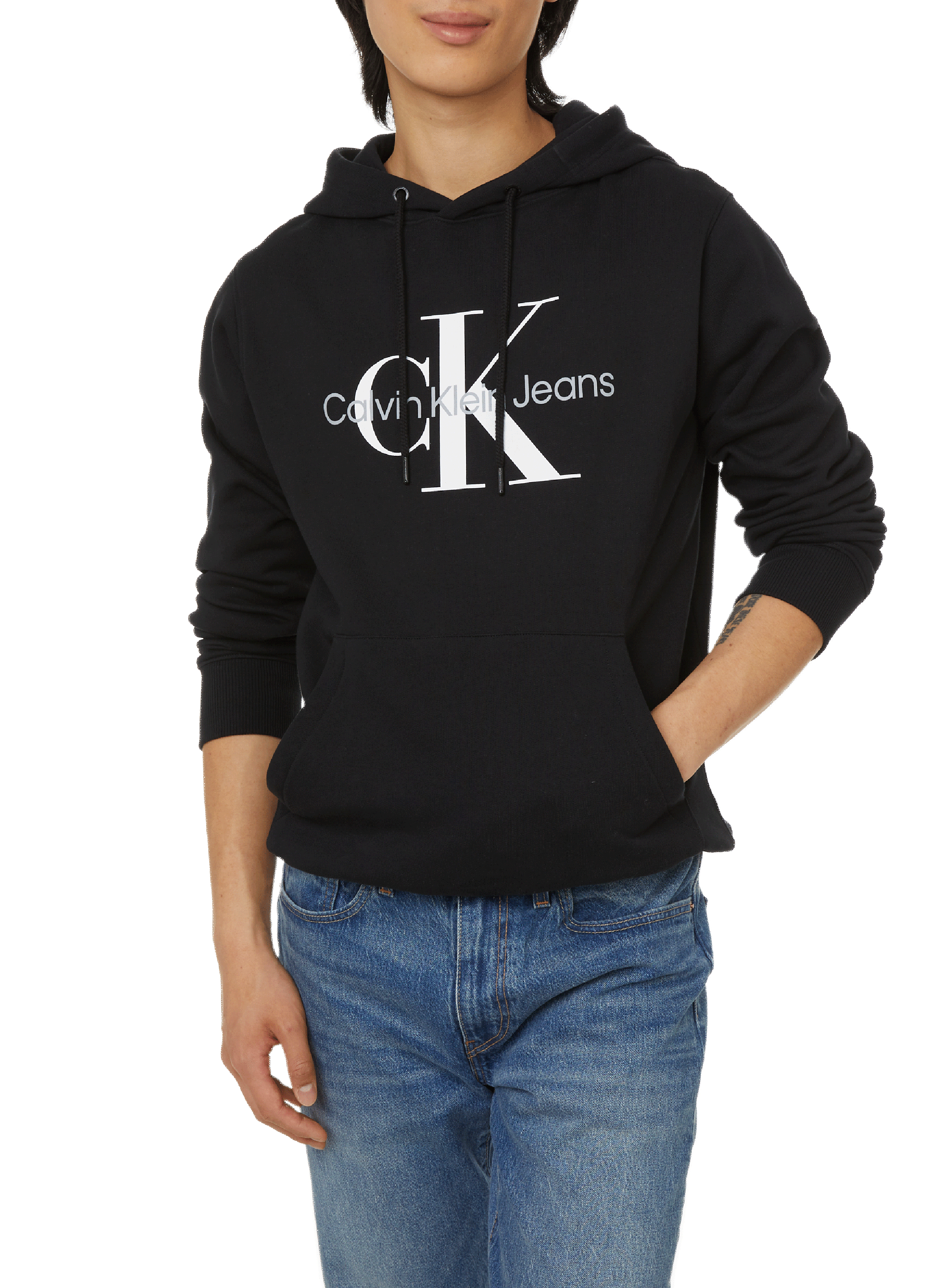 CALVIN KLEIN Cotton hoodie Black