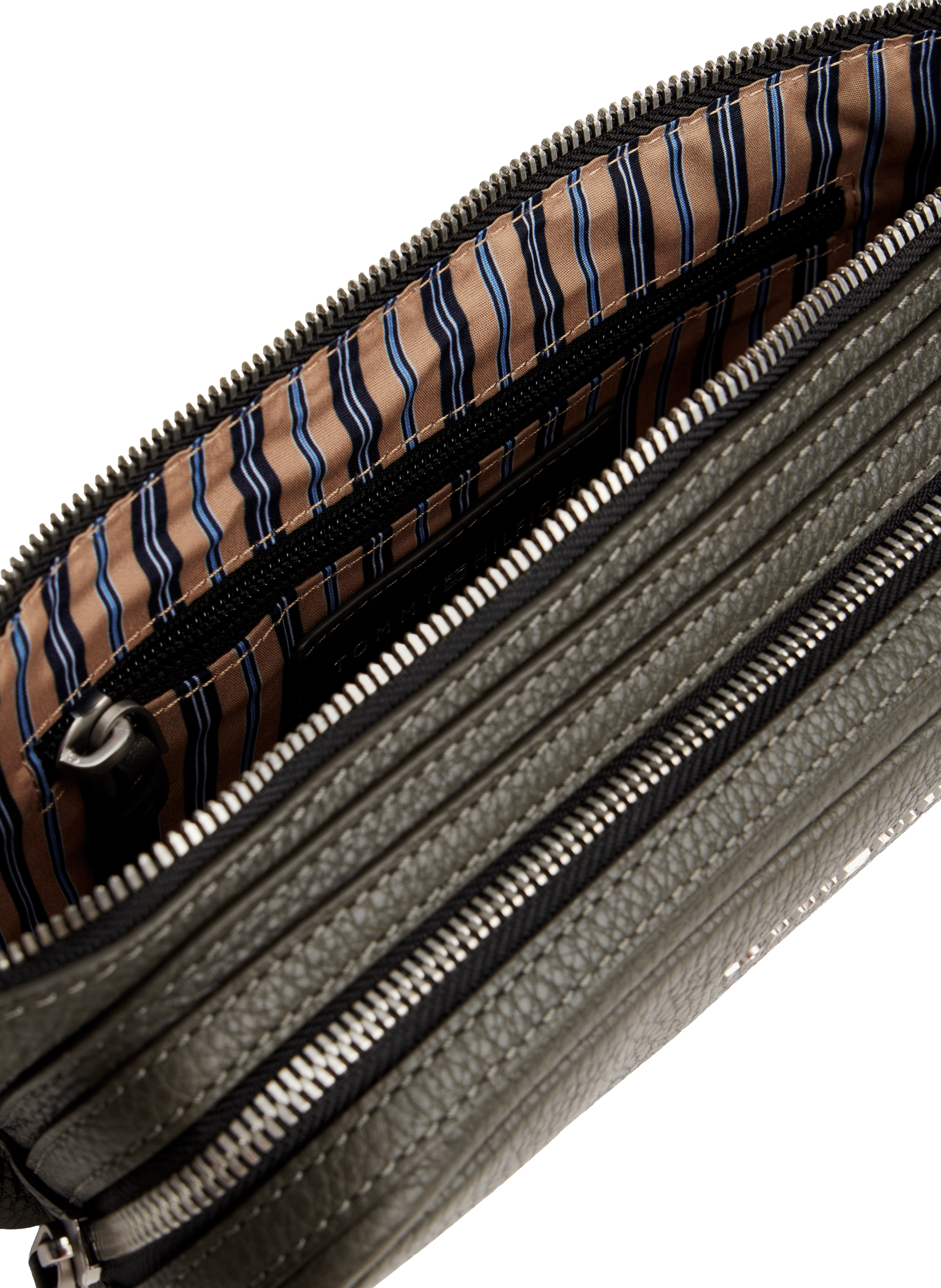 Leather belt bag TOMMY HILFIGER Khaki