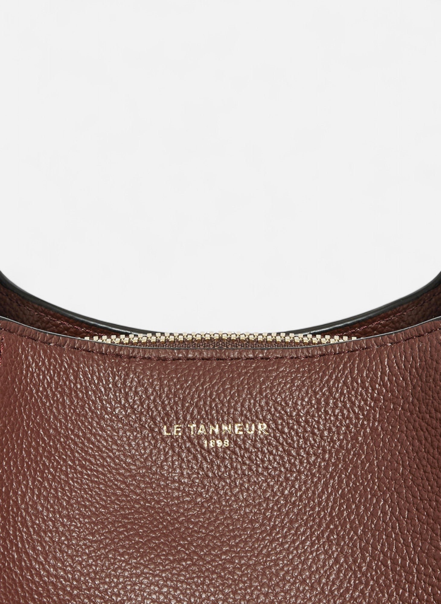 Sac porté épaule moyen modèle juliette en cuir grainé LE TANNEUR Marron