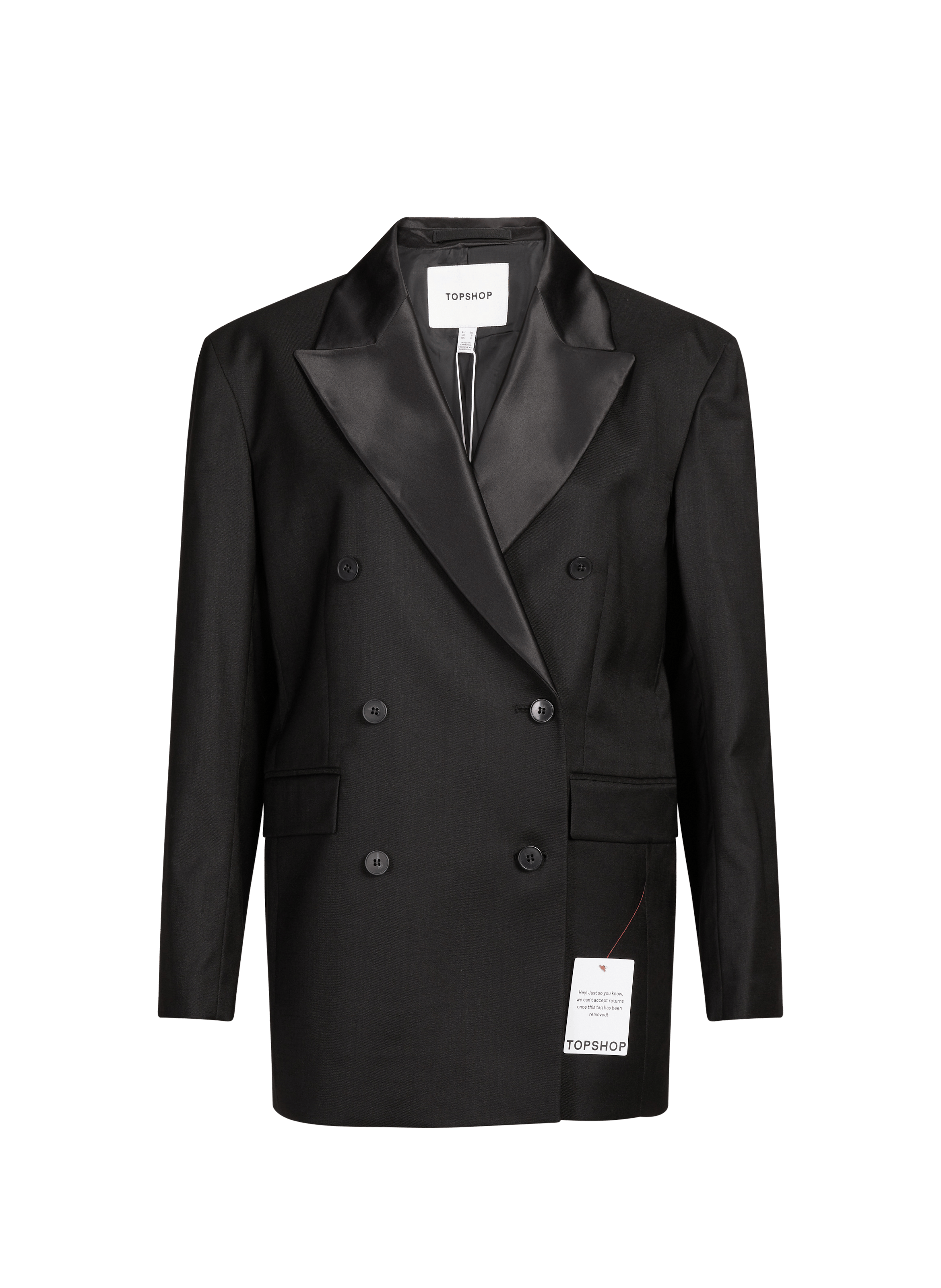 Double-breasted blazer TOPSHOP Black