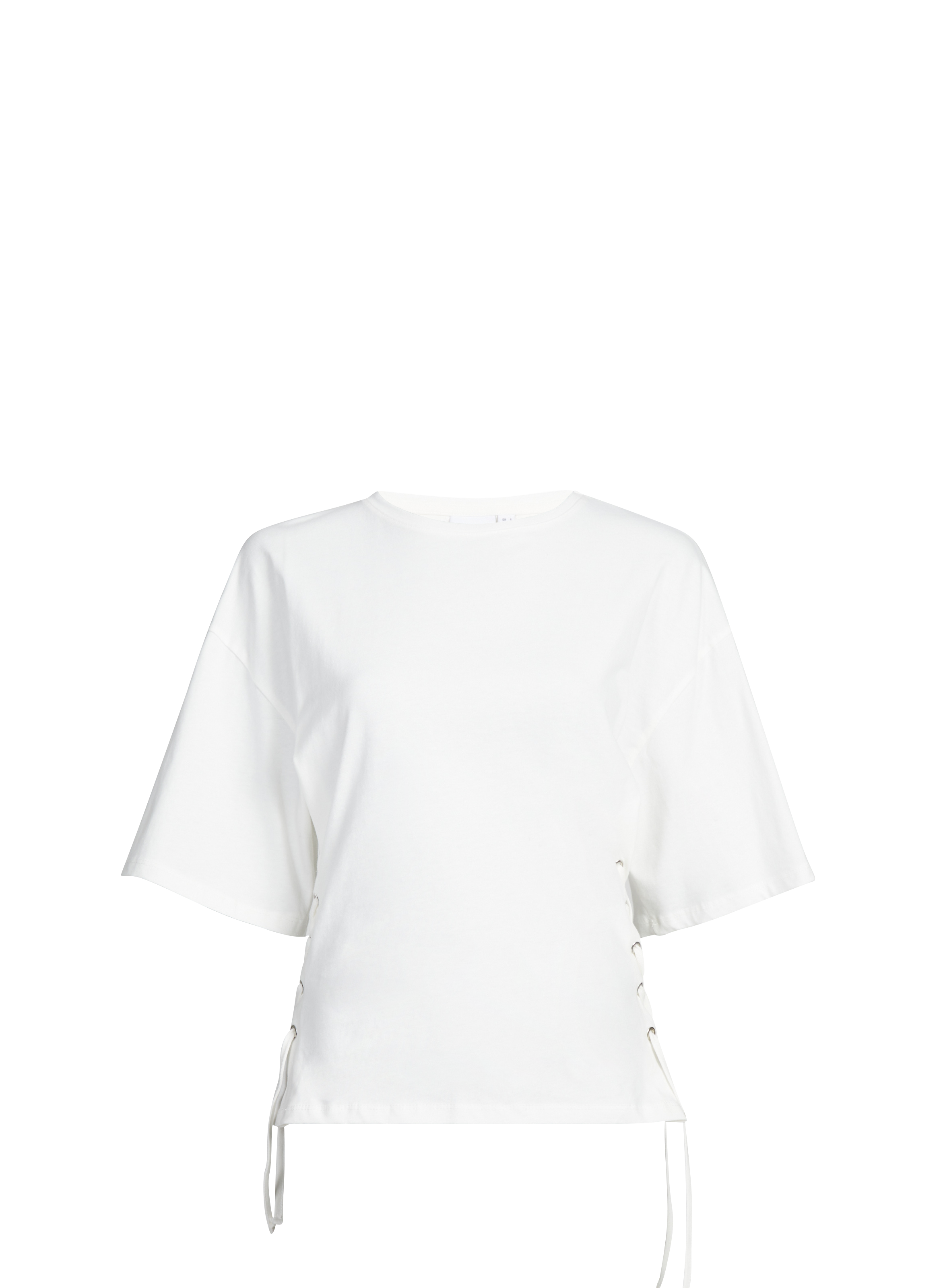 T-shirt manches courtes lacé Viepima en coton VILA Beige