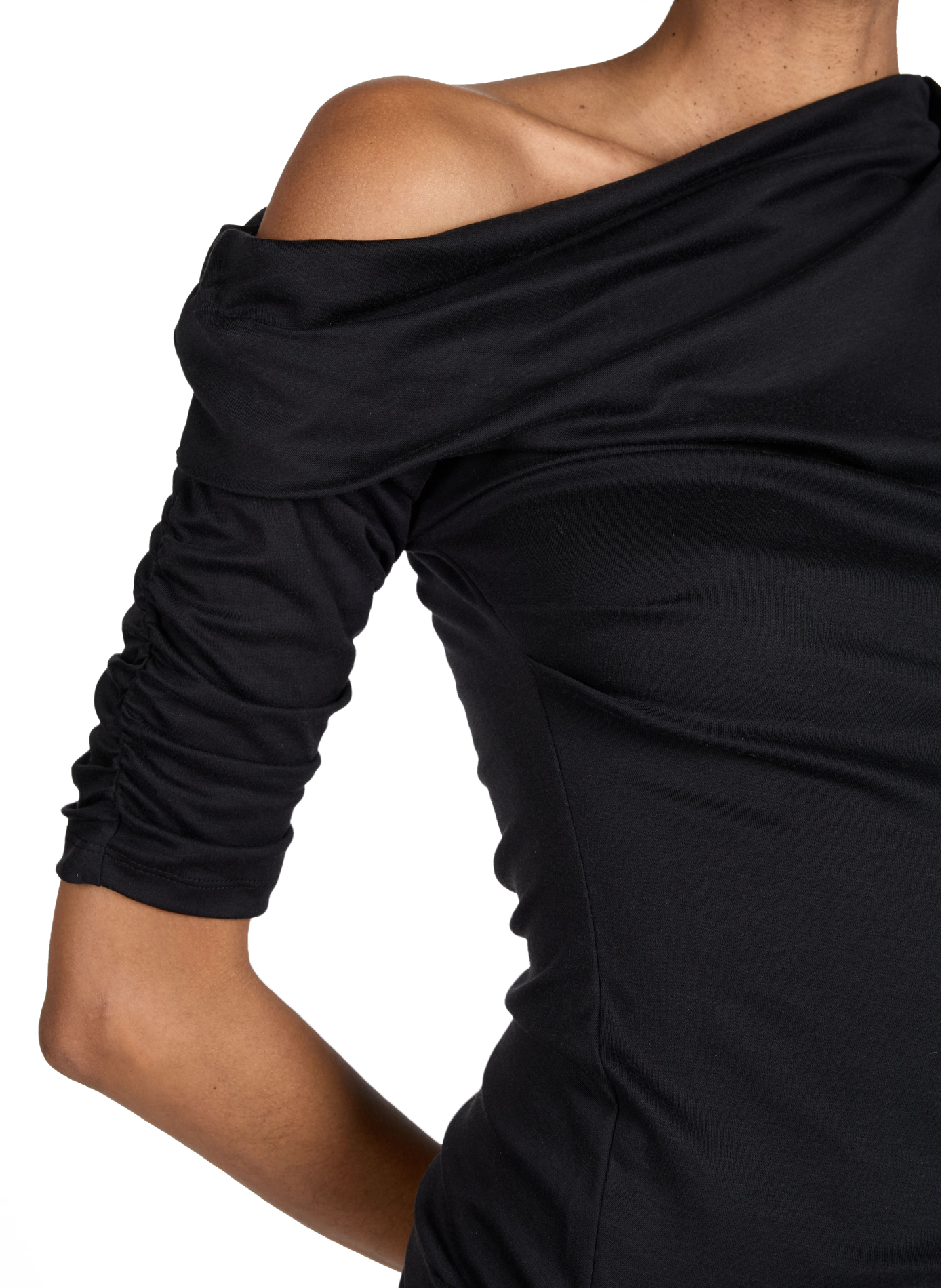 The mini dress Draped in cotton and silk JACQUEMUS Black