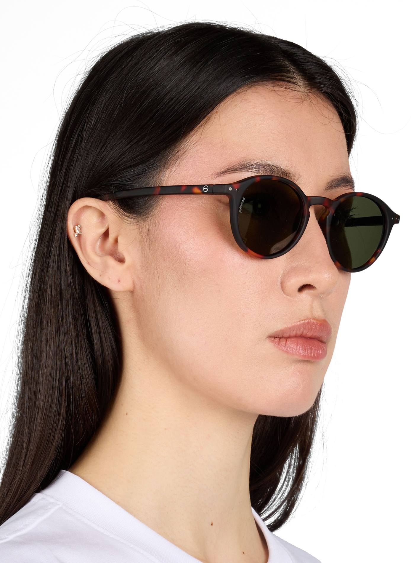 Round tie-dye sunglasses IZIPIZI Brown