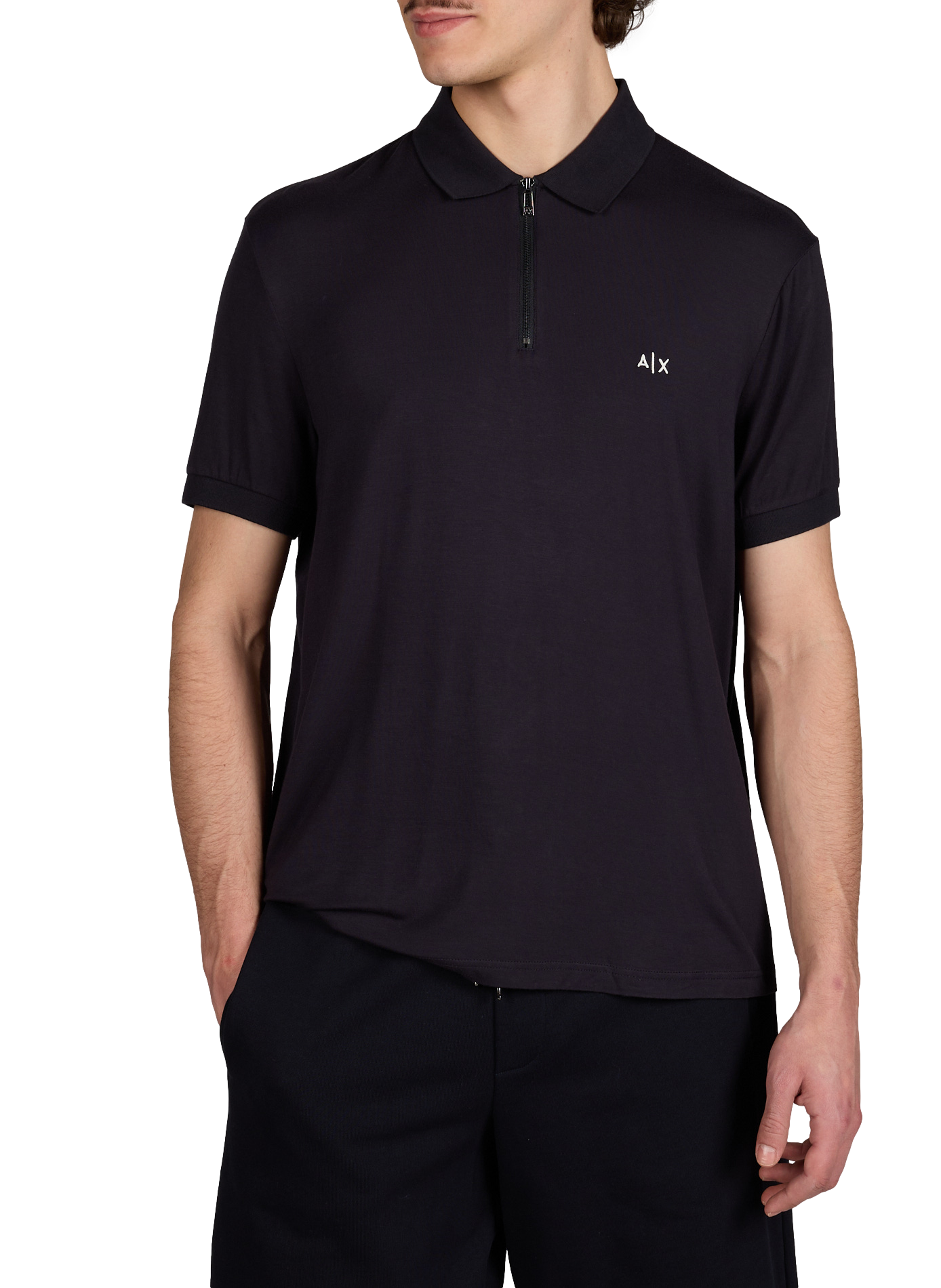 Half-zip polo shirt ARMANI EXCHANGE Blue