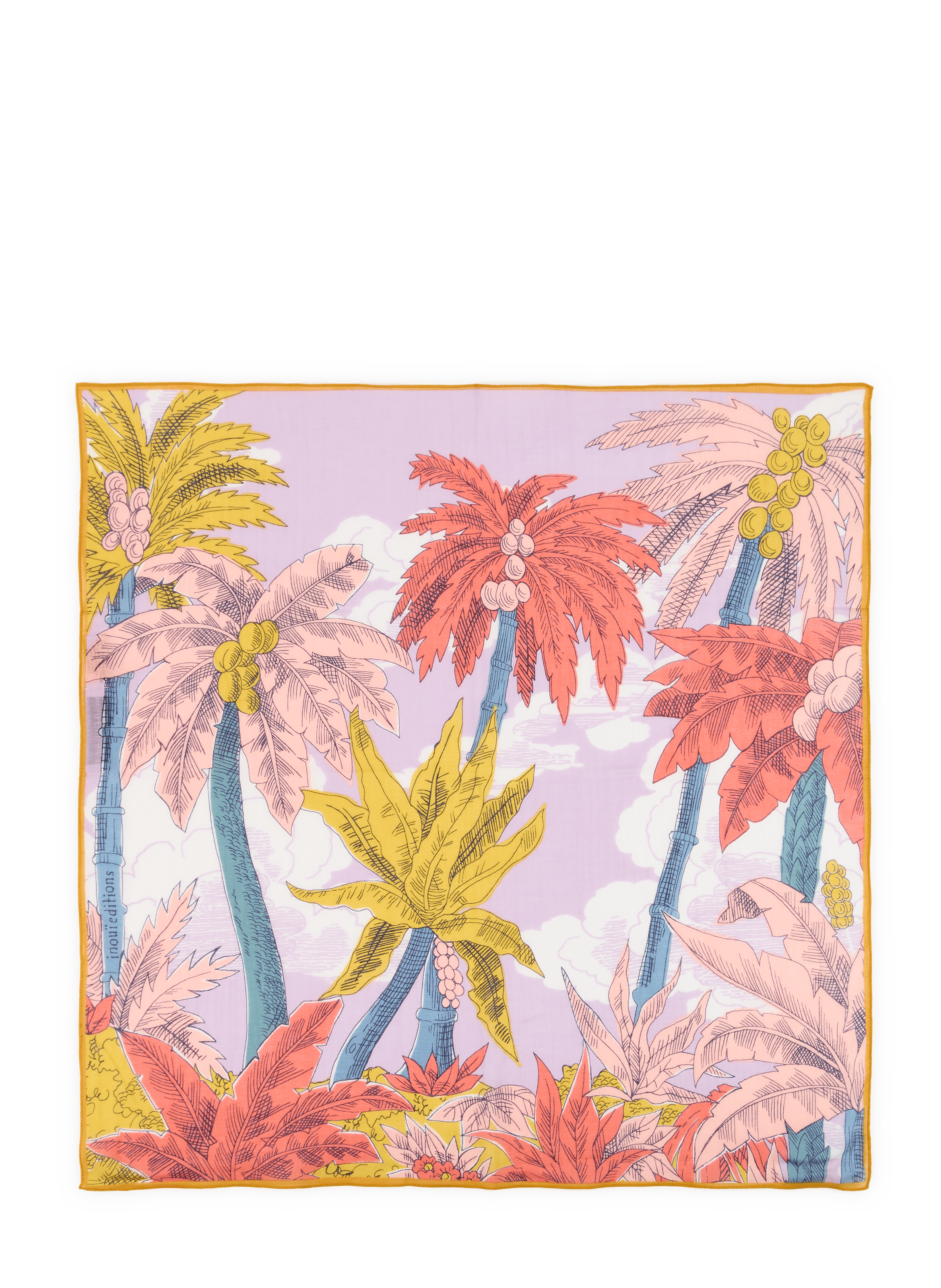 Printed cotton scarf INOUITOOSH Purple