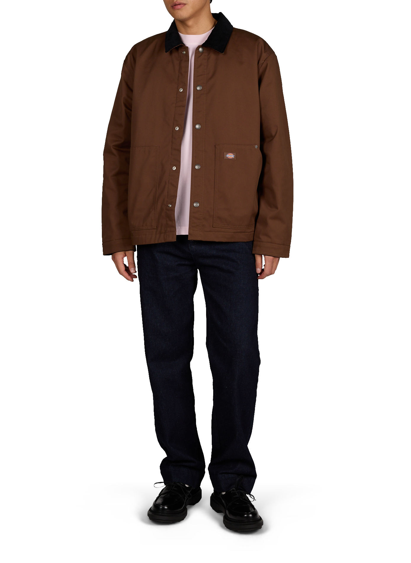 Veste large unie à col velours côtelé DICKIES Marron