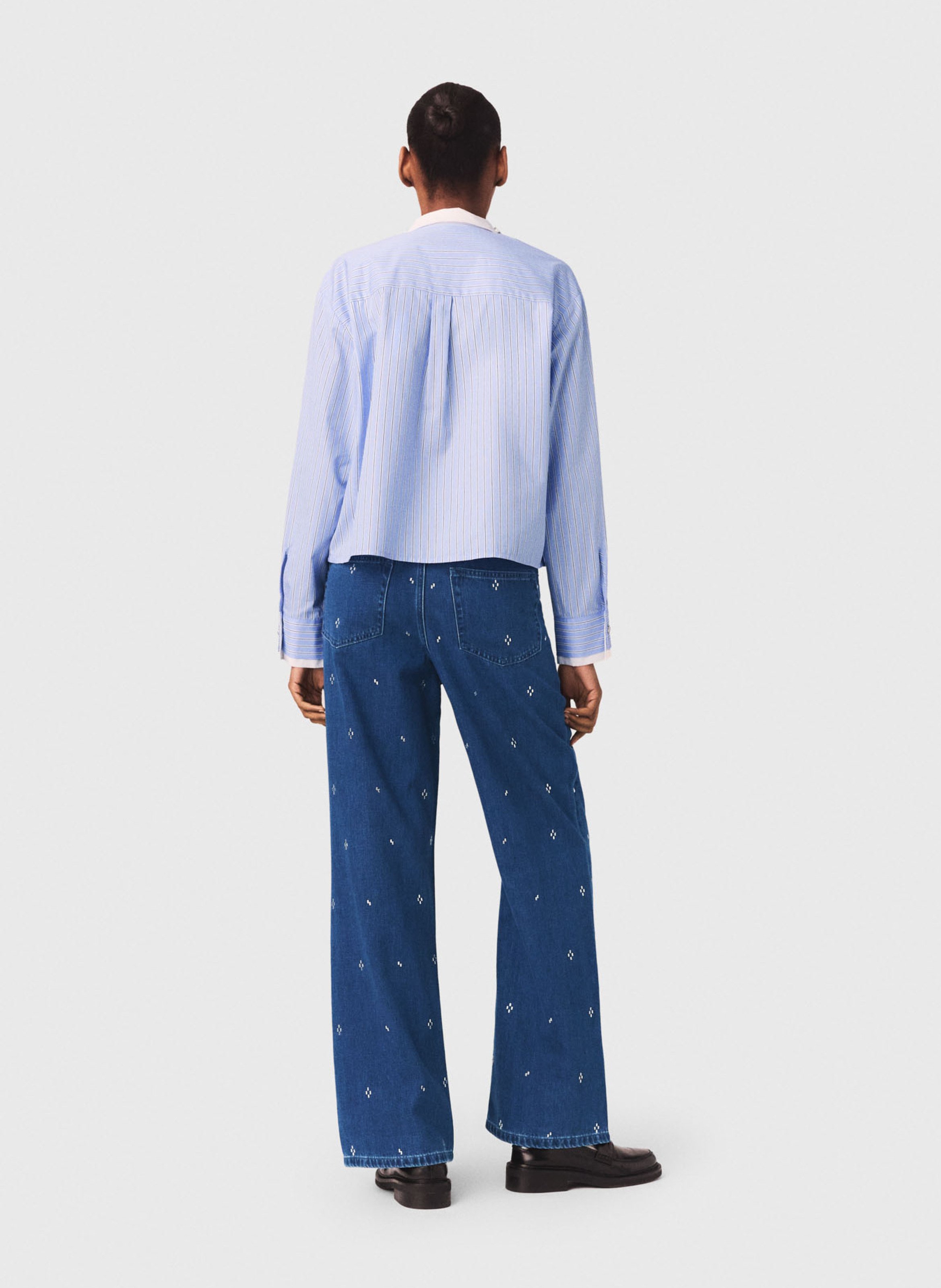 Jean large MAJE Bleu