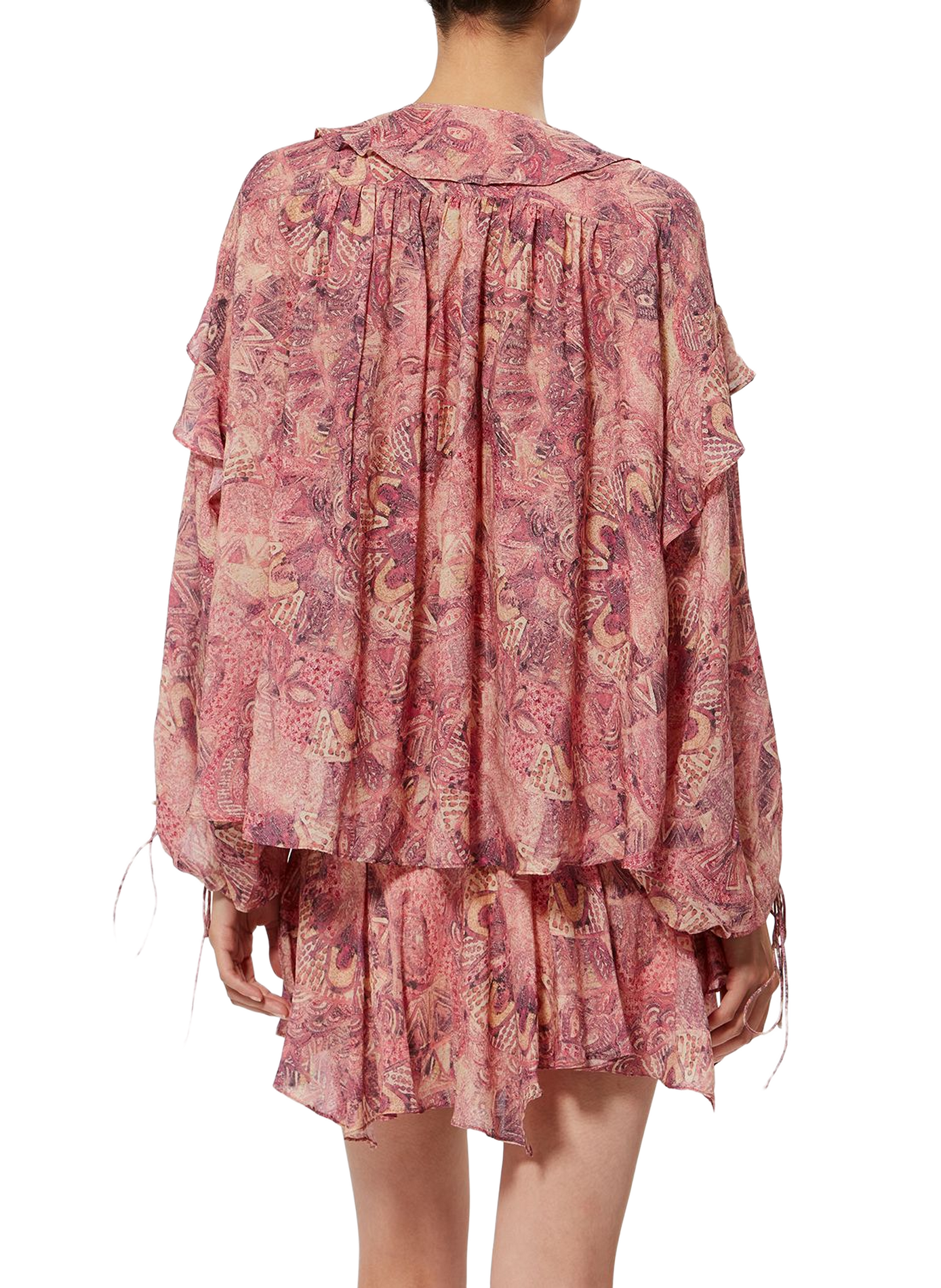 Fluid printed silk Charis blouse ISABEL MARANT Pink