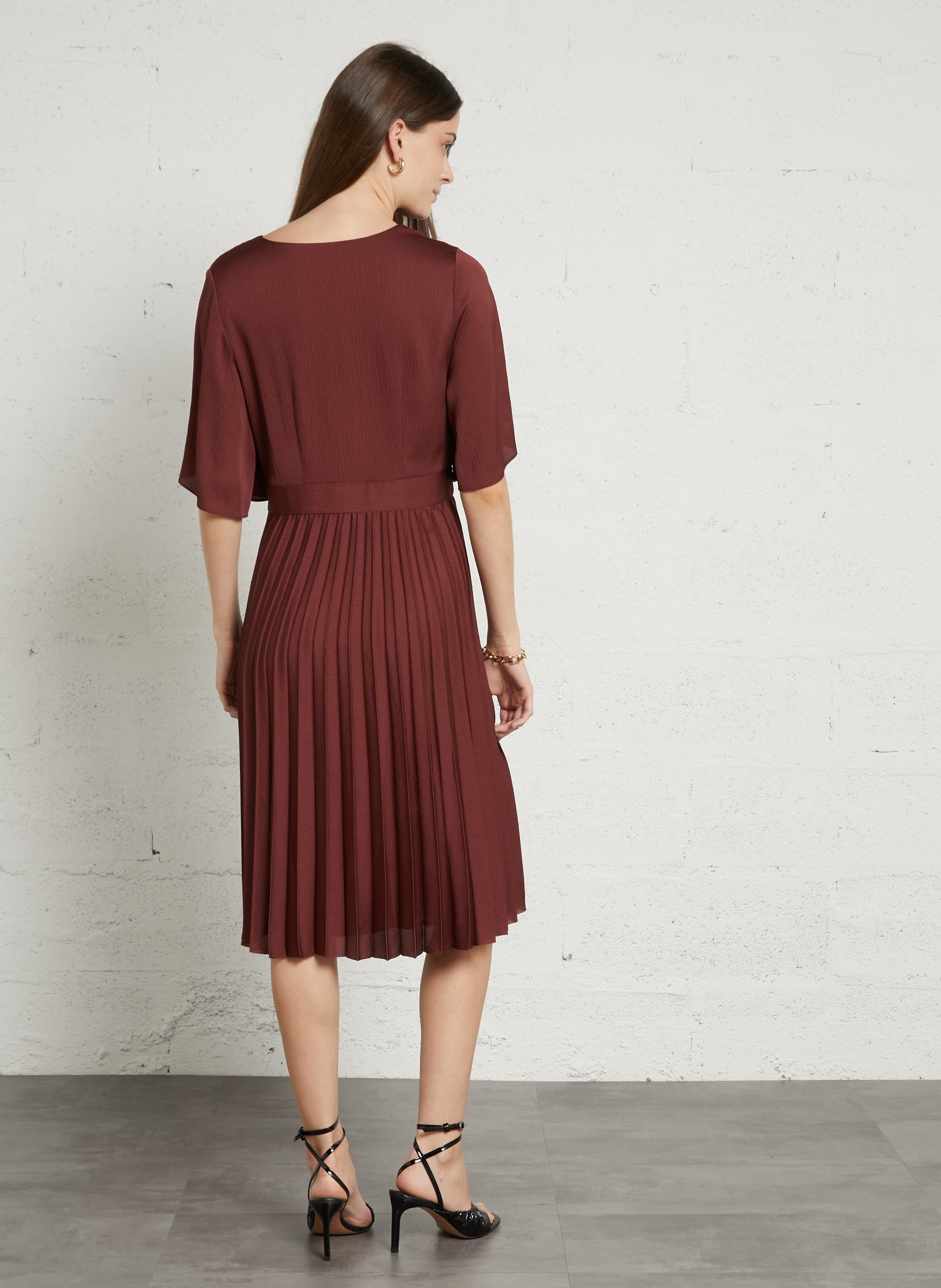 Robe courte col cache-coeur bertille MAISON 123 Rose