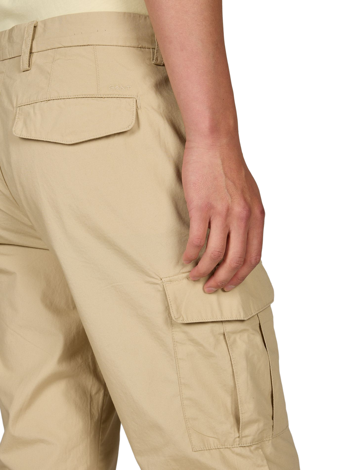 Pantalon droit cargo en coton léger GANT Beige