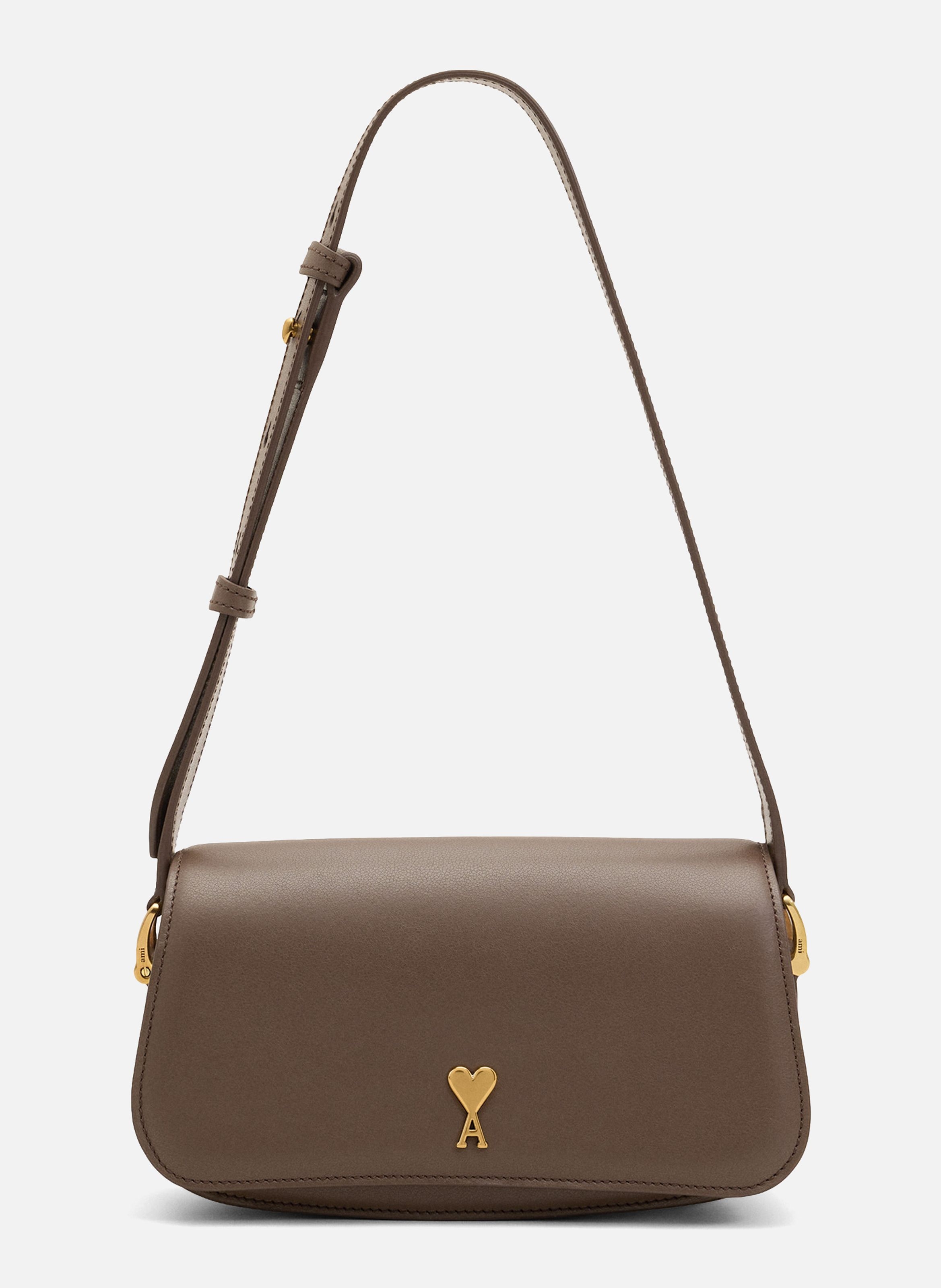 Sac porté épaule paris paris unisexe en cuir de vachette AMI PARIS Marron