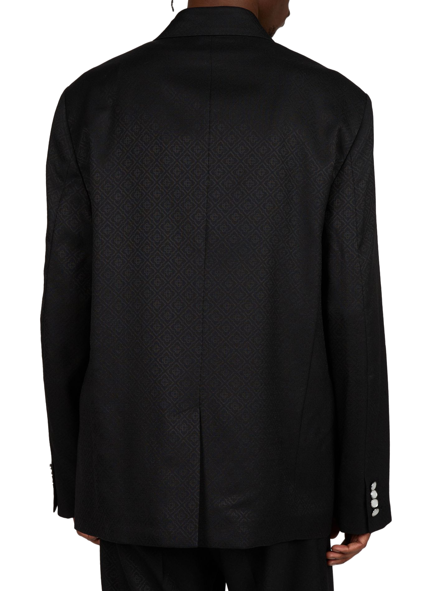 Blazer mit Doppelreiher und Monogramm aus Schurwollmischung CASABLANCA PARIS Blau