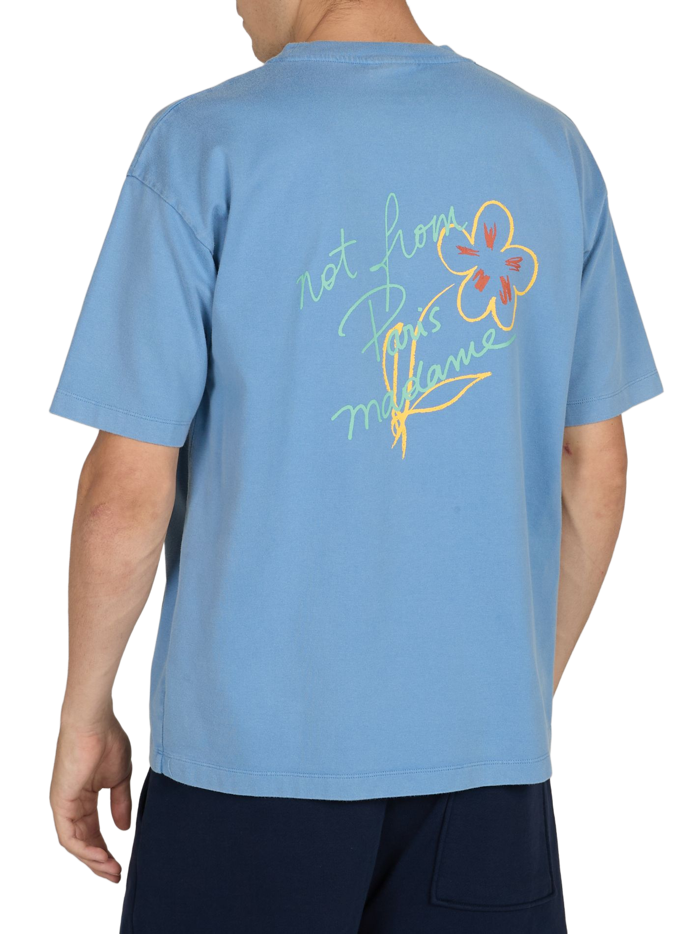 Tee-shirt en coton DROLE DE MONSIEUR Bleu