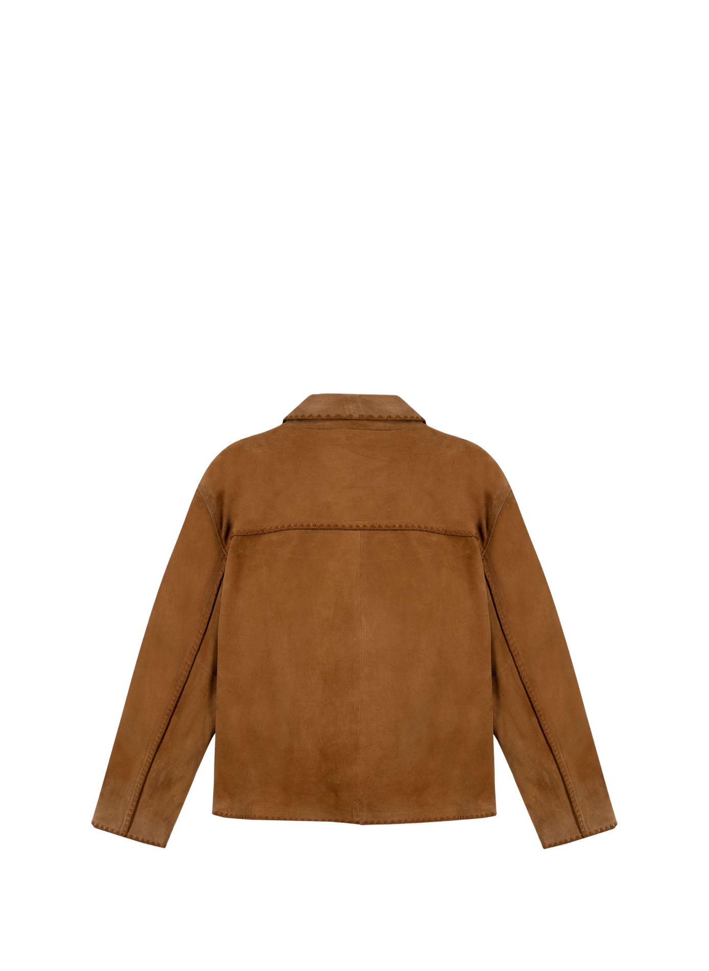 Straight classic collar suede leather jacket MAISON LABICHE Brown