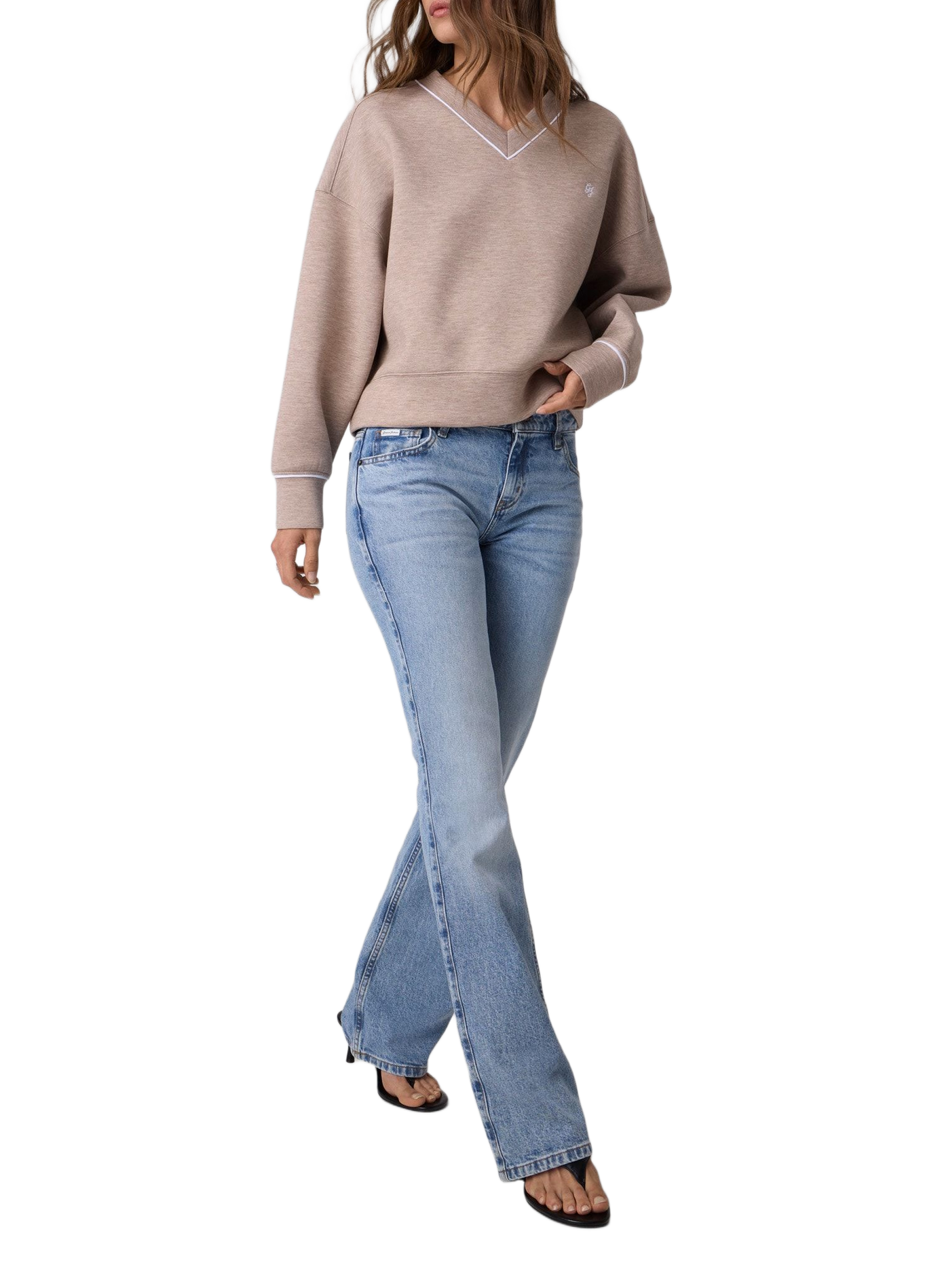 V-Ausschnitt Pullover GUESS Grau