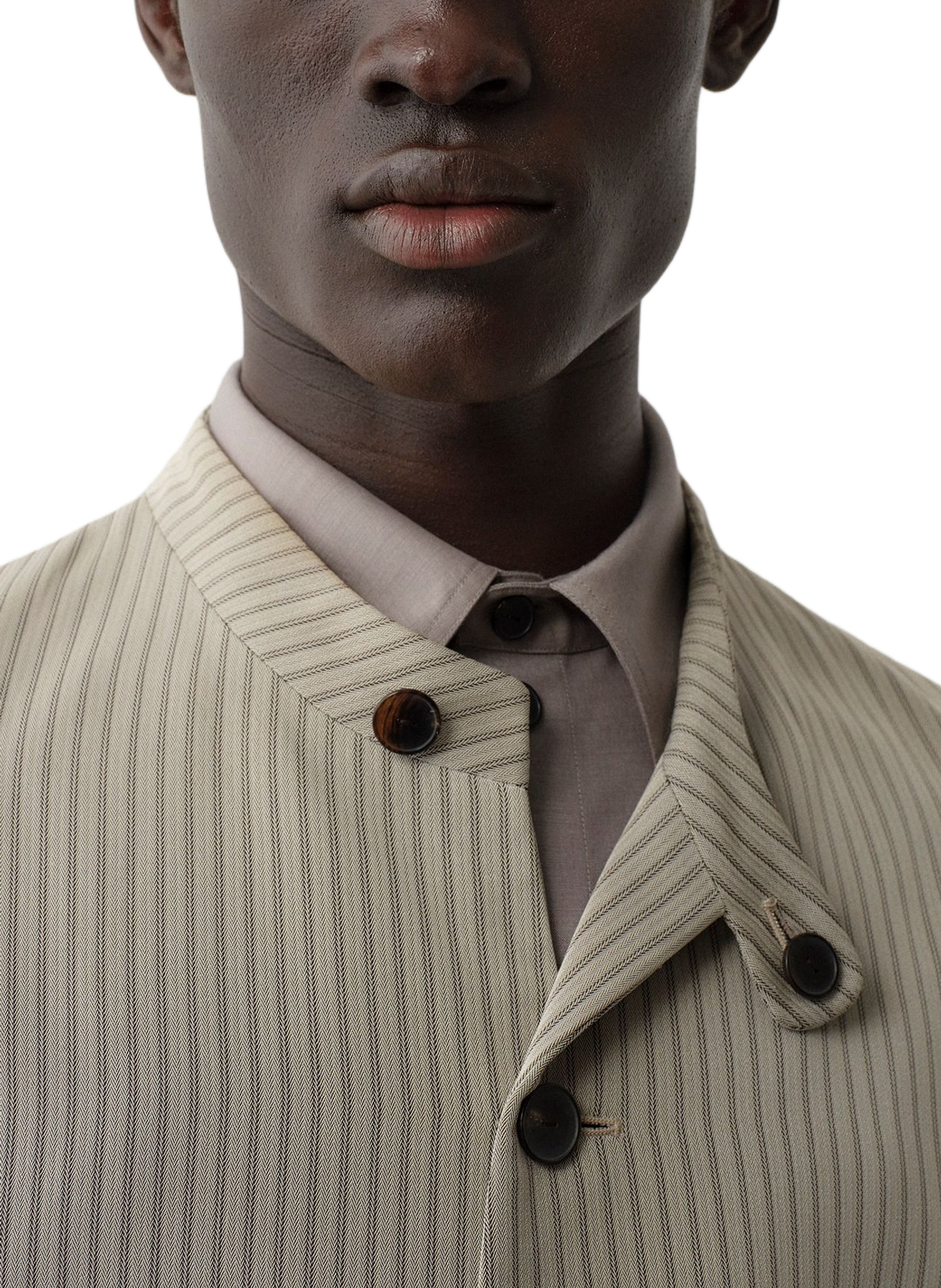 Lightweight Augustus jacket with high collar CALVIN KLEIN COLLECTION Beige
