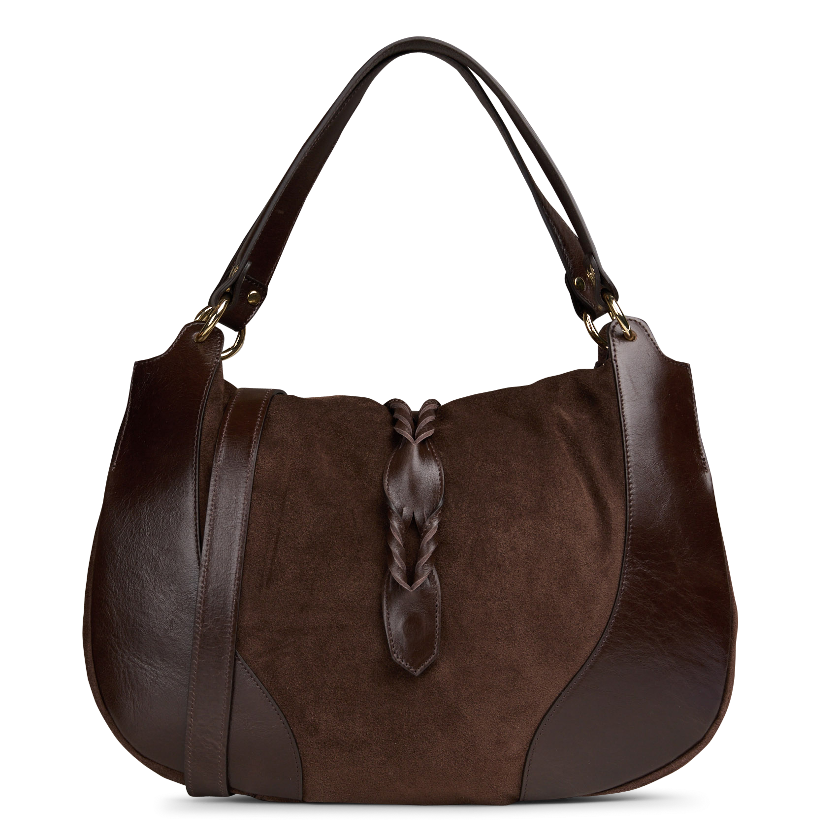 Sac porté épaule en cuir victor MAISON 123 Marron