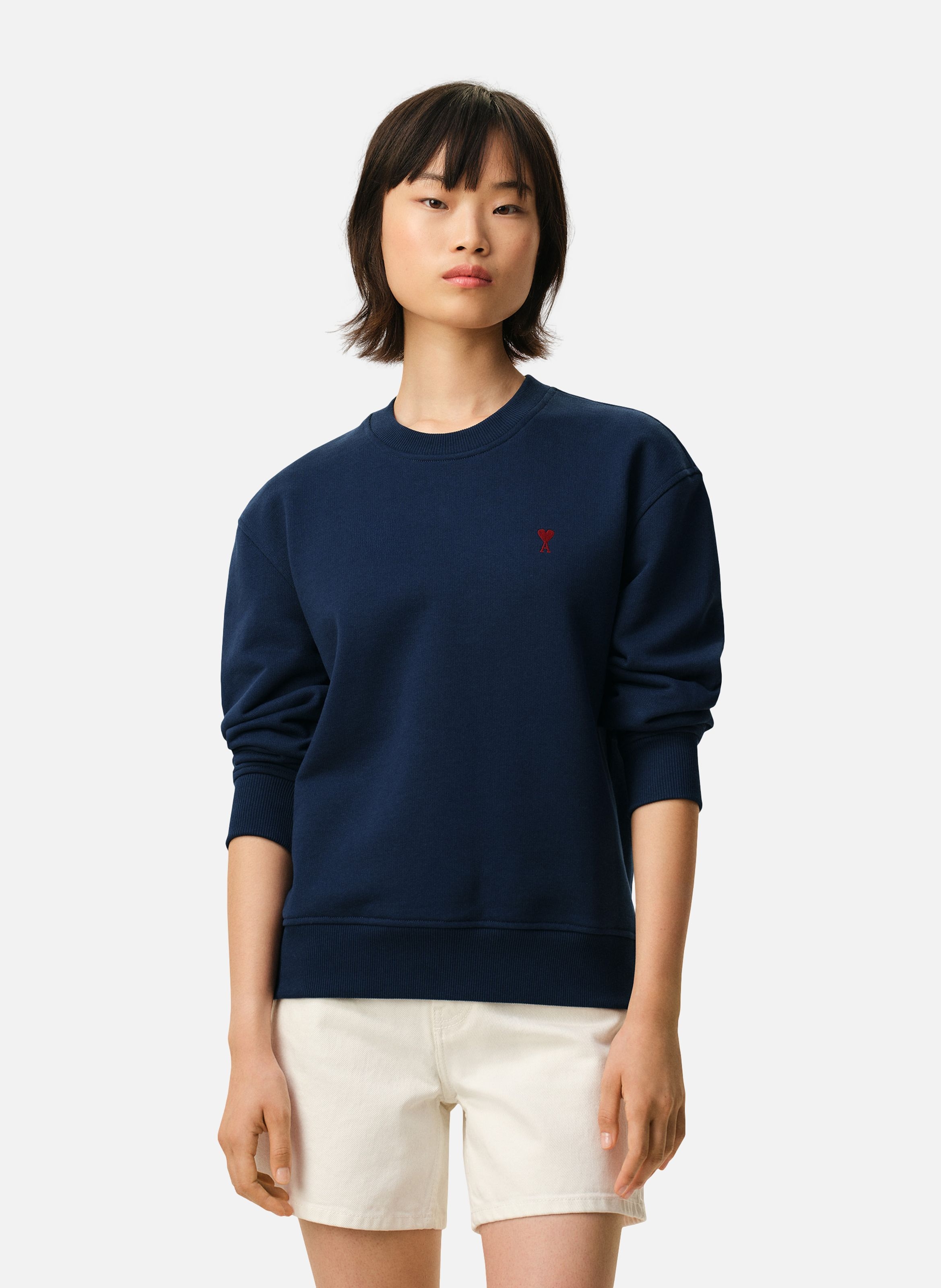 Sweatshirt ami de coeur rouge unisexe AMI PARIS Bleu