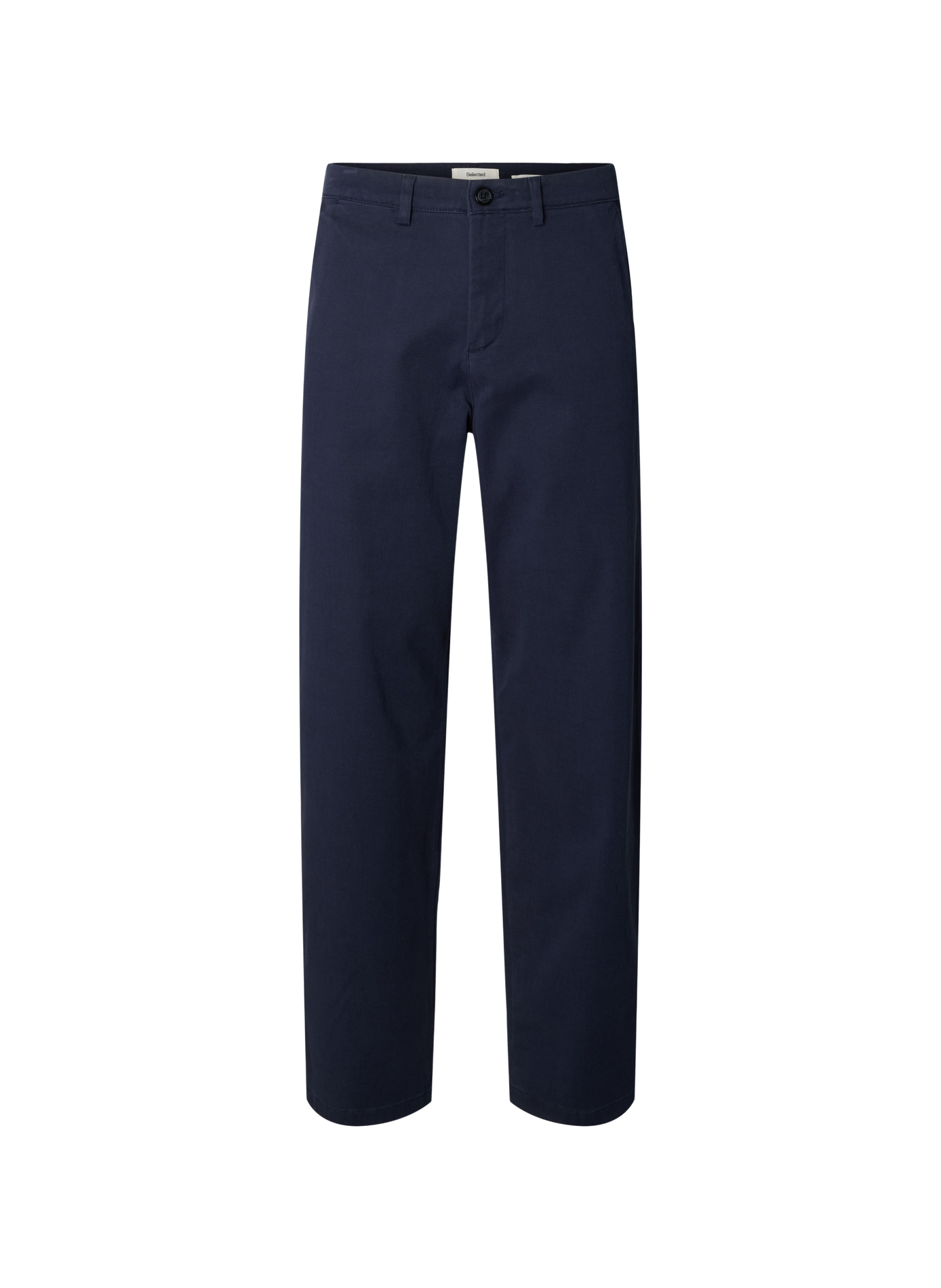 Pantalon droit en coton mélangé SELECTED Bleu