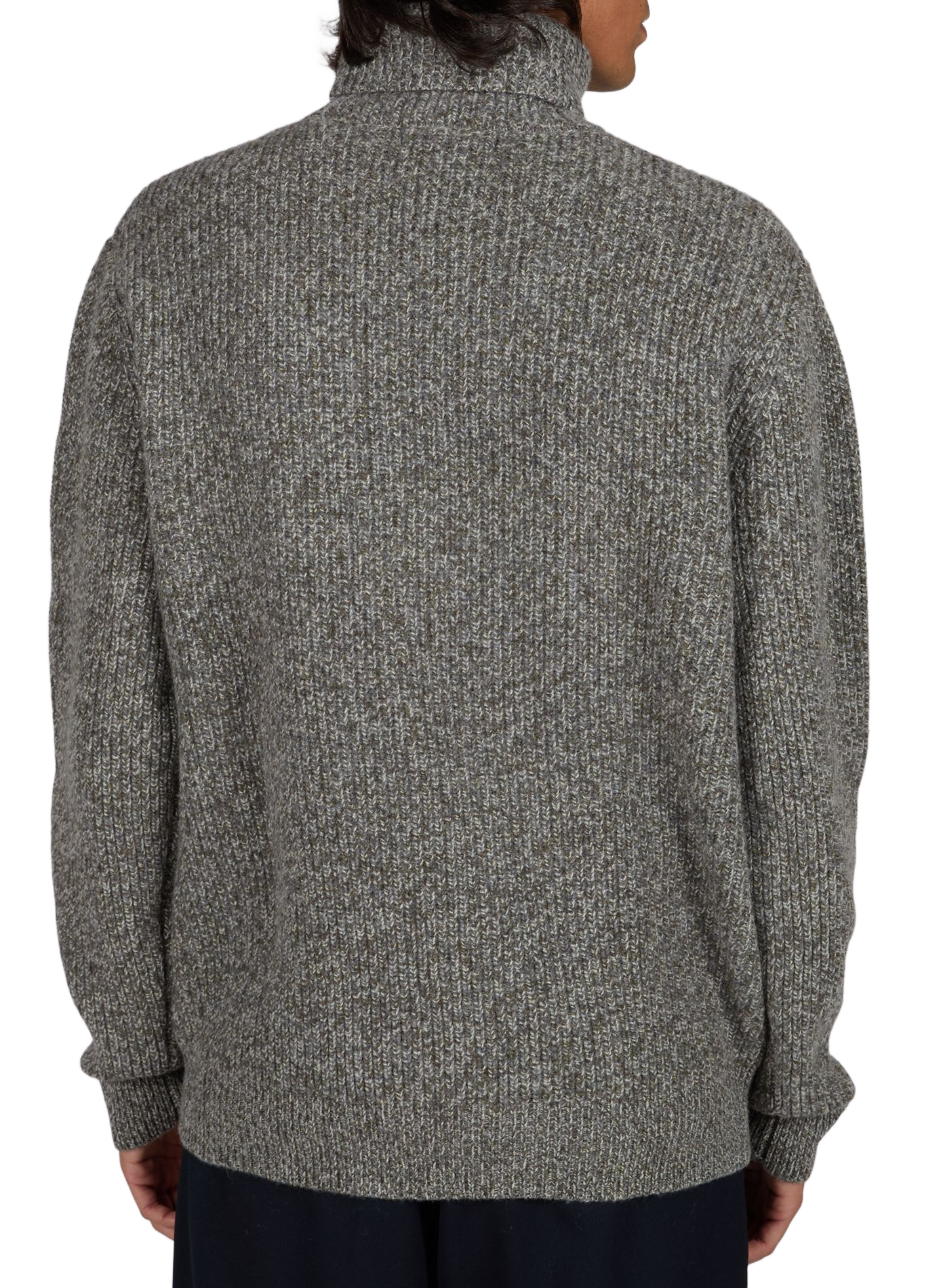 Pull droit col roulé en laine MAISON LABICHE Gris