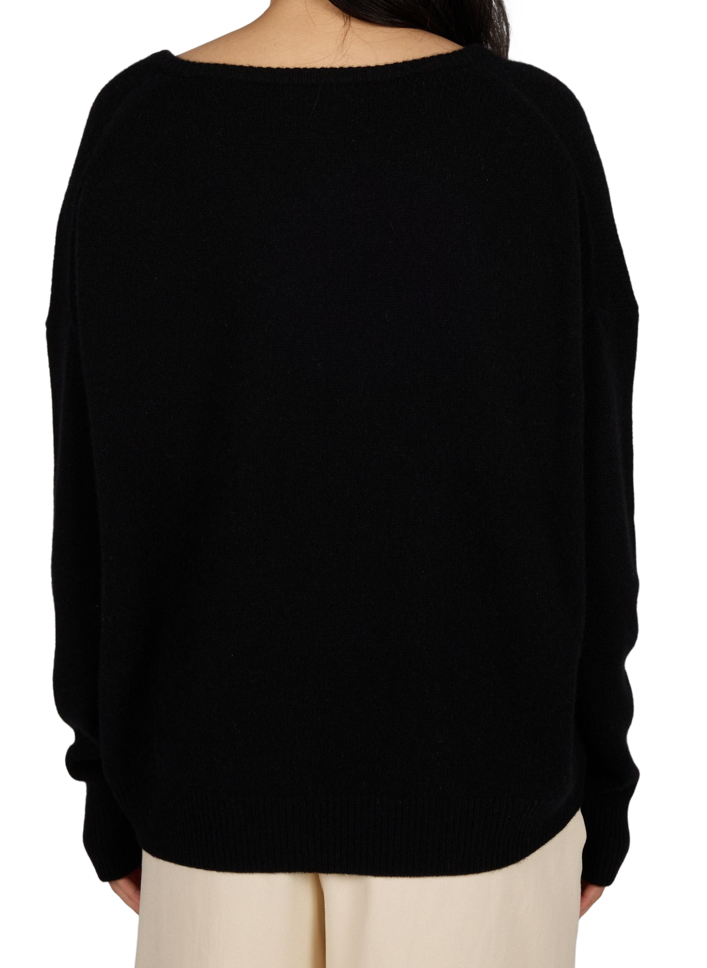 Cashmere V-neck jumper | Black CO Women