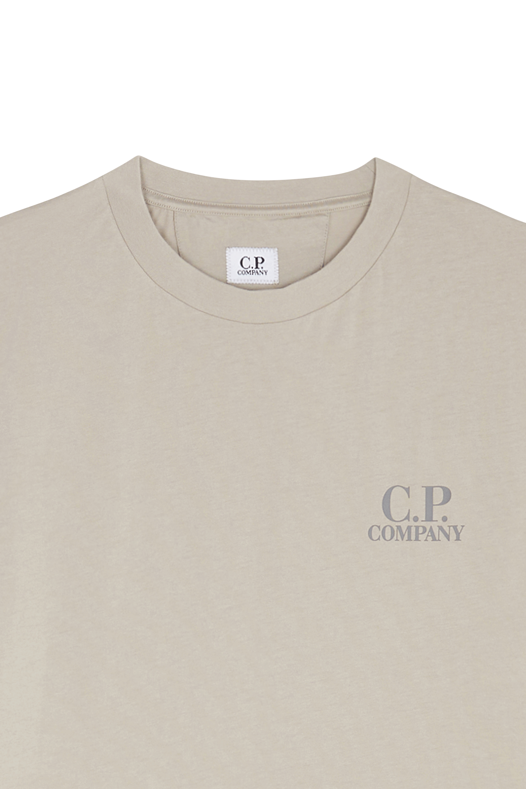 T-shirt 30/1 jersey short sleeve logo t-shirt CP COMPANY Beige