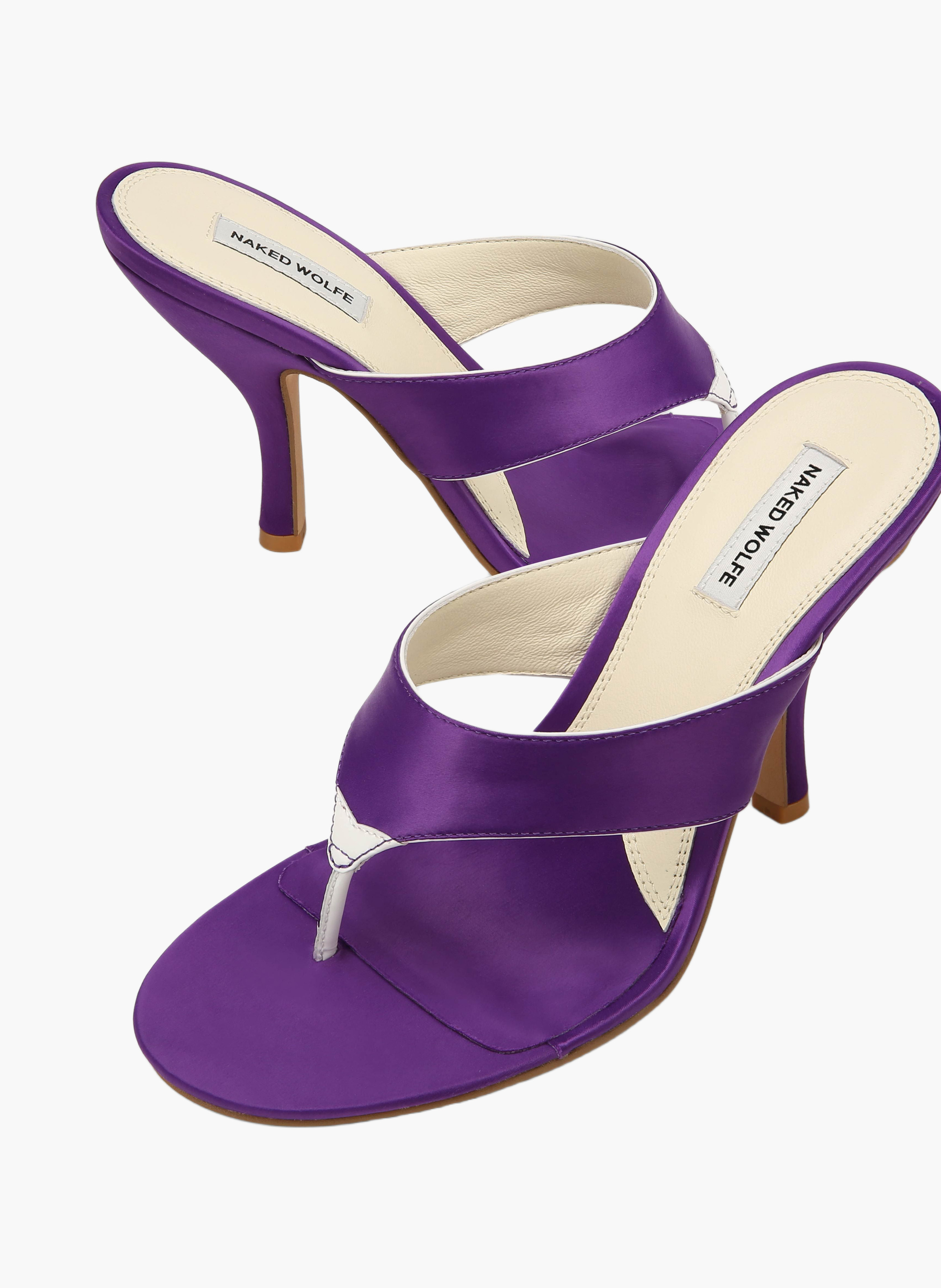 Chaussures à talons martine en satin NAKED WOLFE Violet