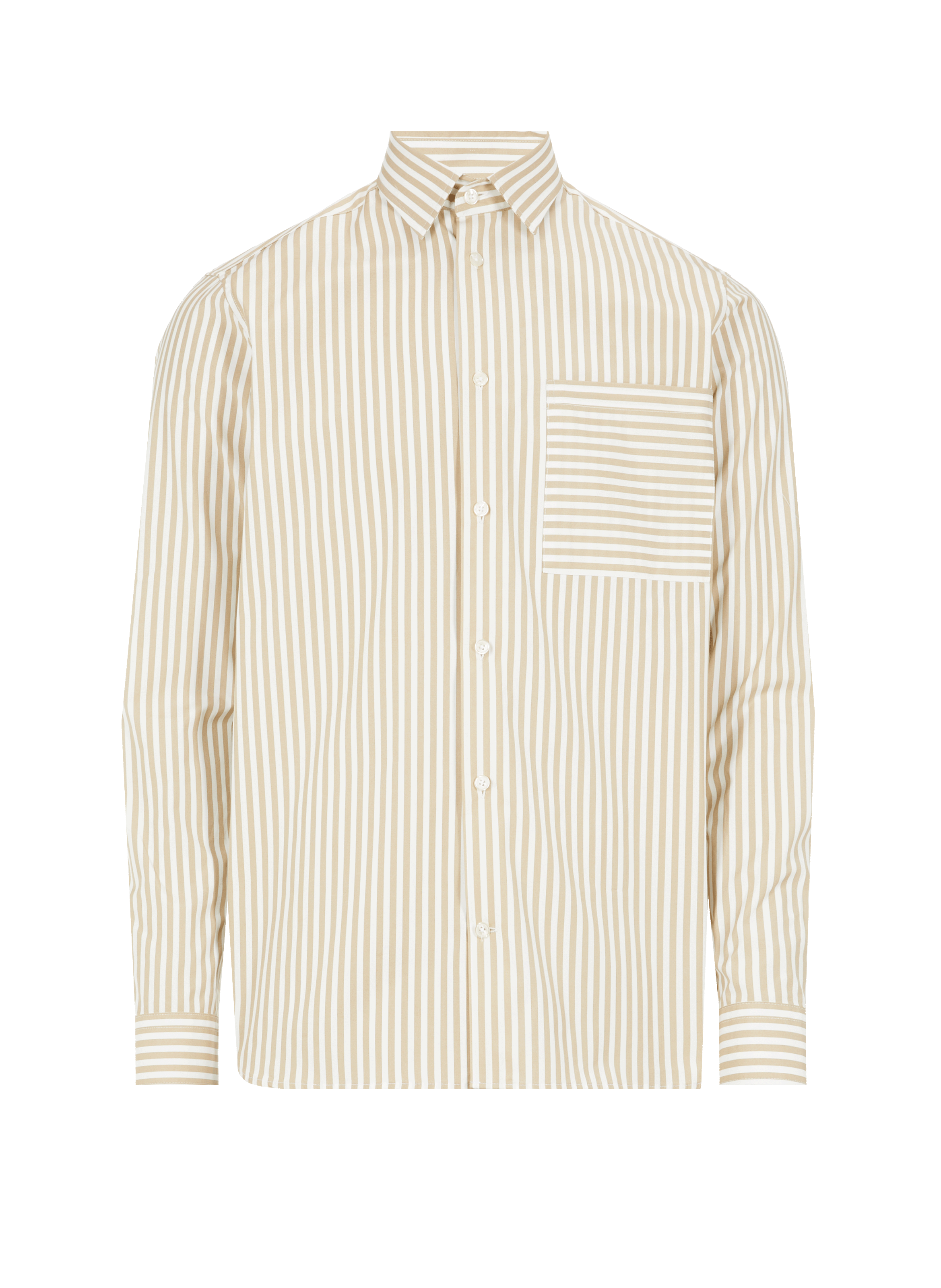 Chemise rayée en popeline de coton