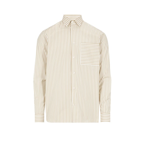 Chemise rayée en popeline de coton