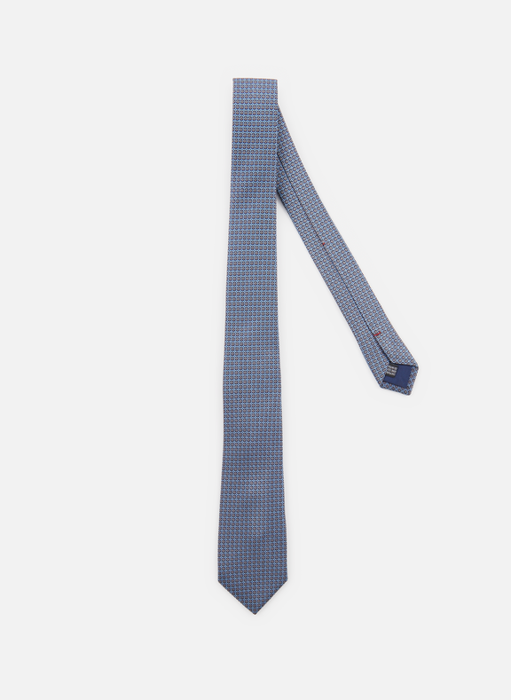 ATELIER F&B Cravate imprimé en soie Bleu
