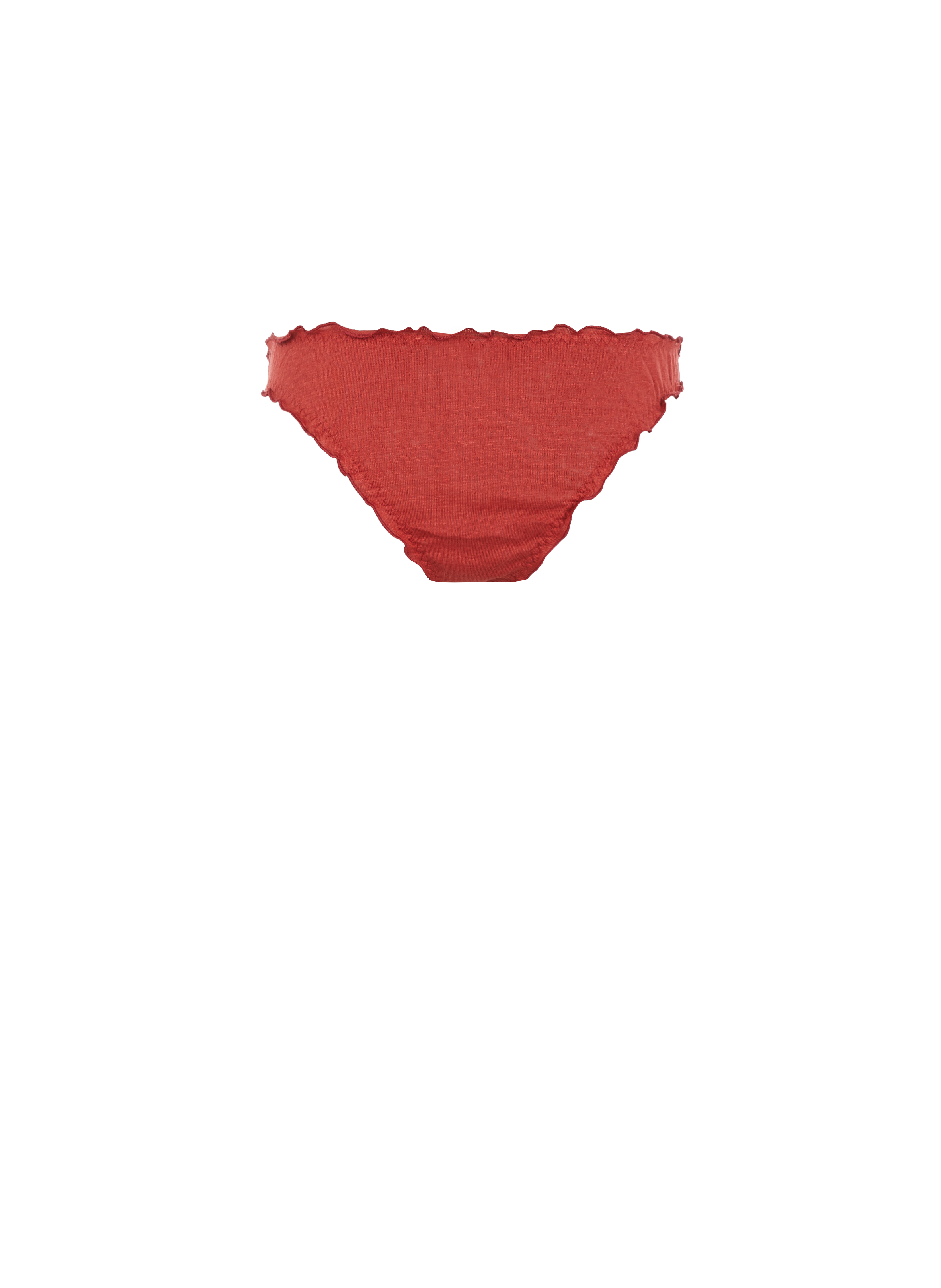 Culotte en lin froncée MOMONI Rouge